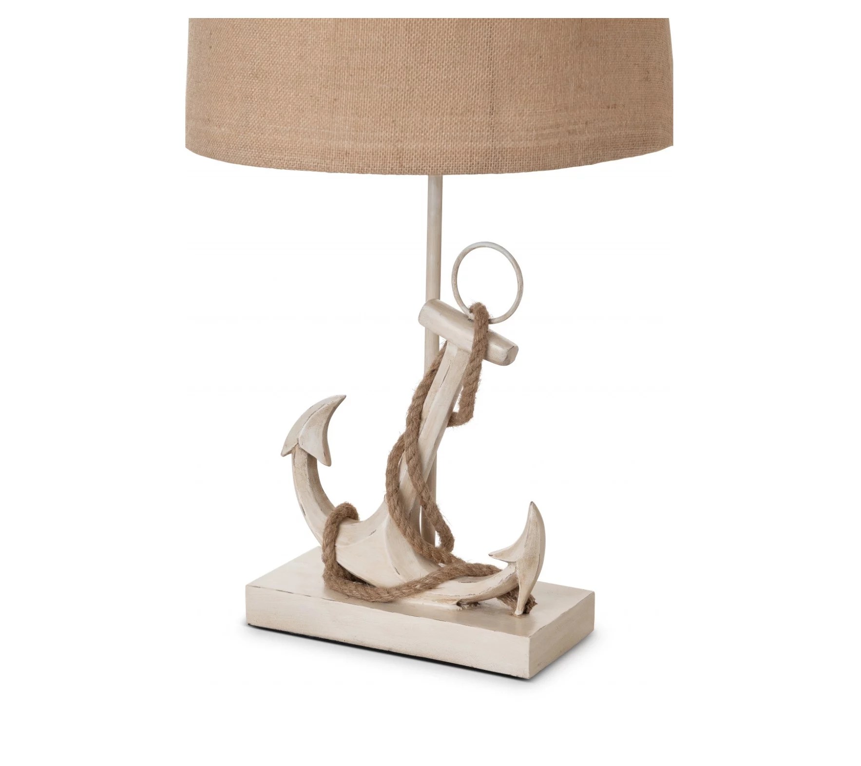 Set of 2 Tan and White Anchor Table Lamps
