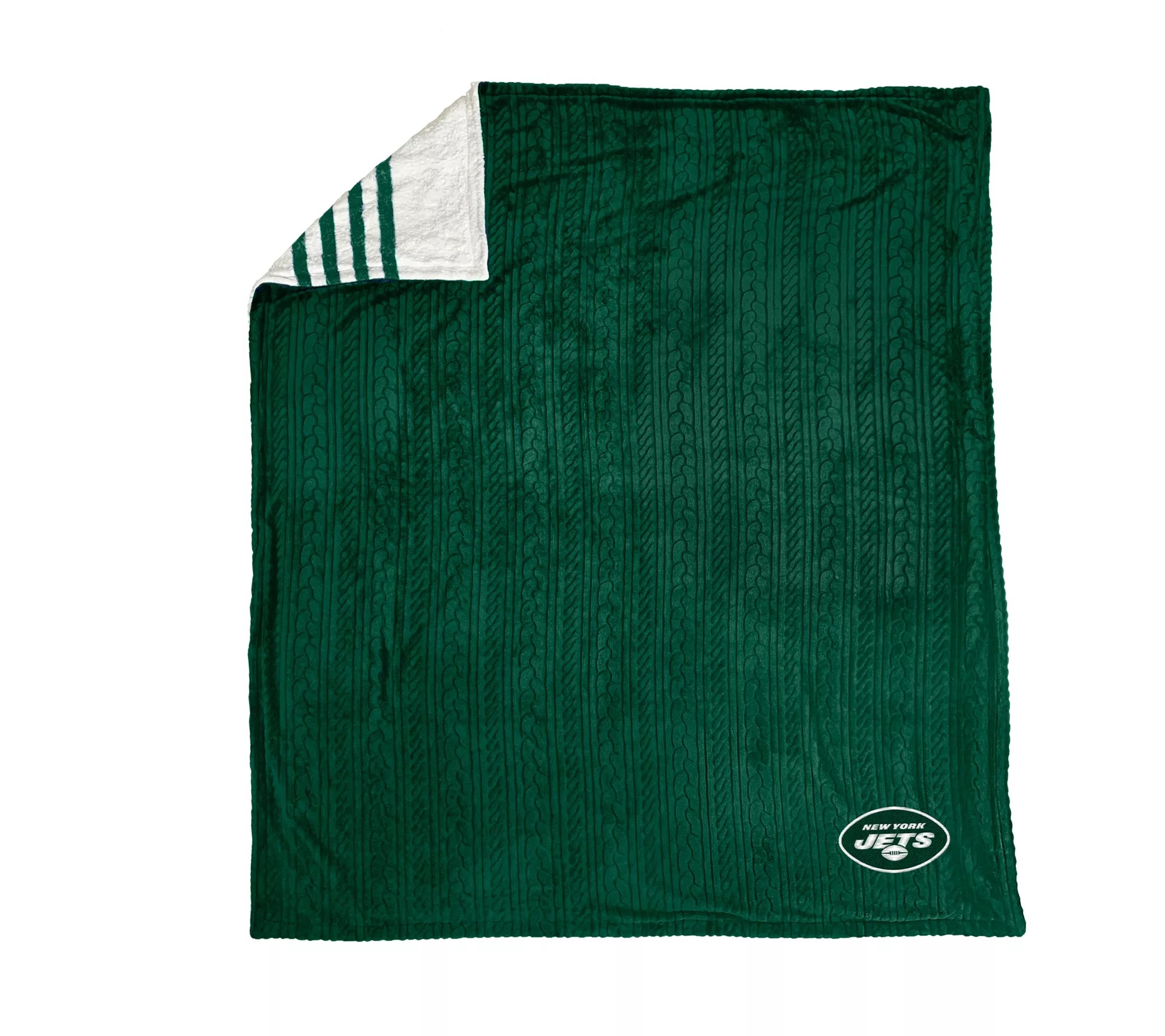 NFL Embossed Knit Sherpa Stripe Blanket