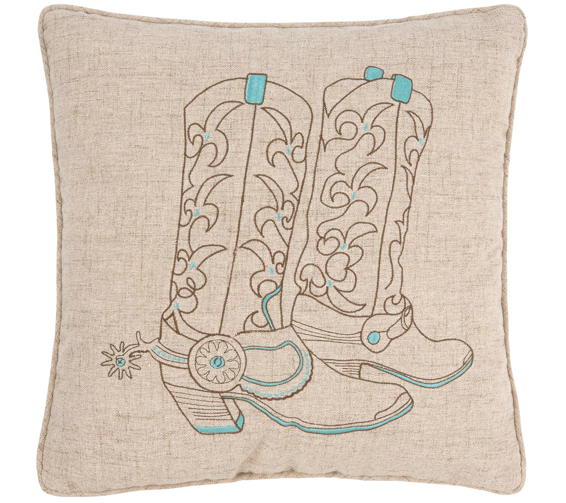 C&F Home Cowboy Boots Pillow