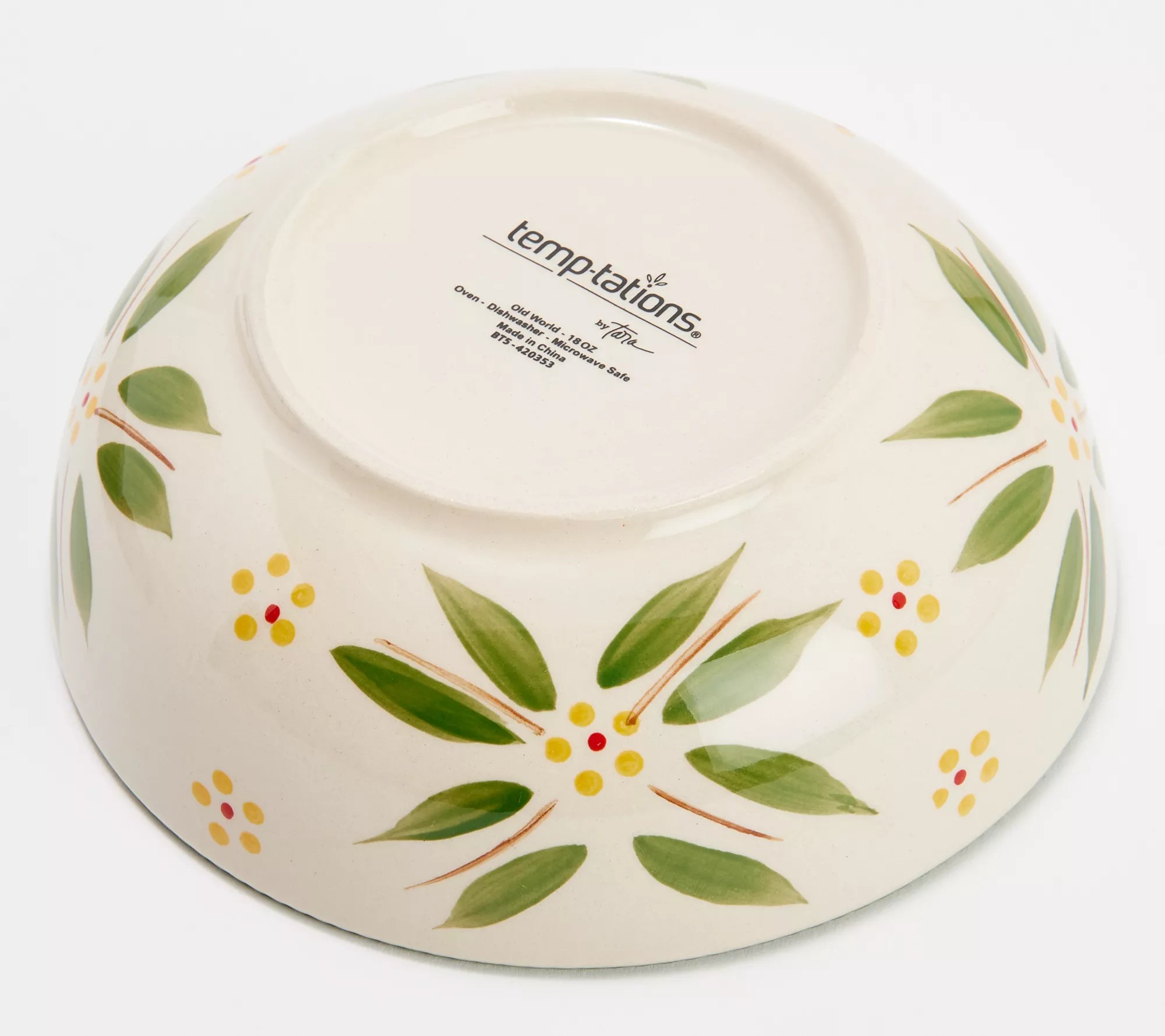 "As Is" Temp tations Old World Set of (4) 18oz Pasta Bowls