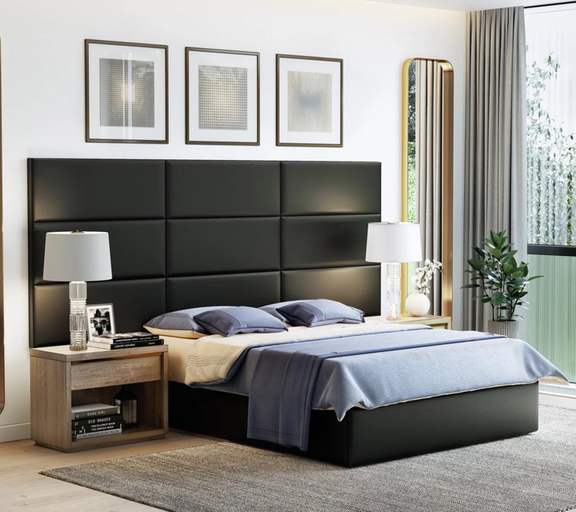 Masterpiece Upholstered Wall Panel Customizable Headboard