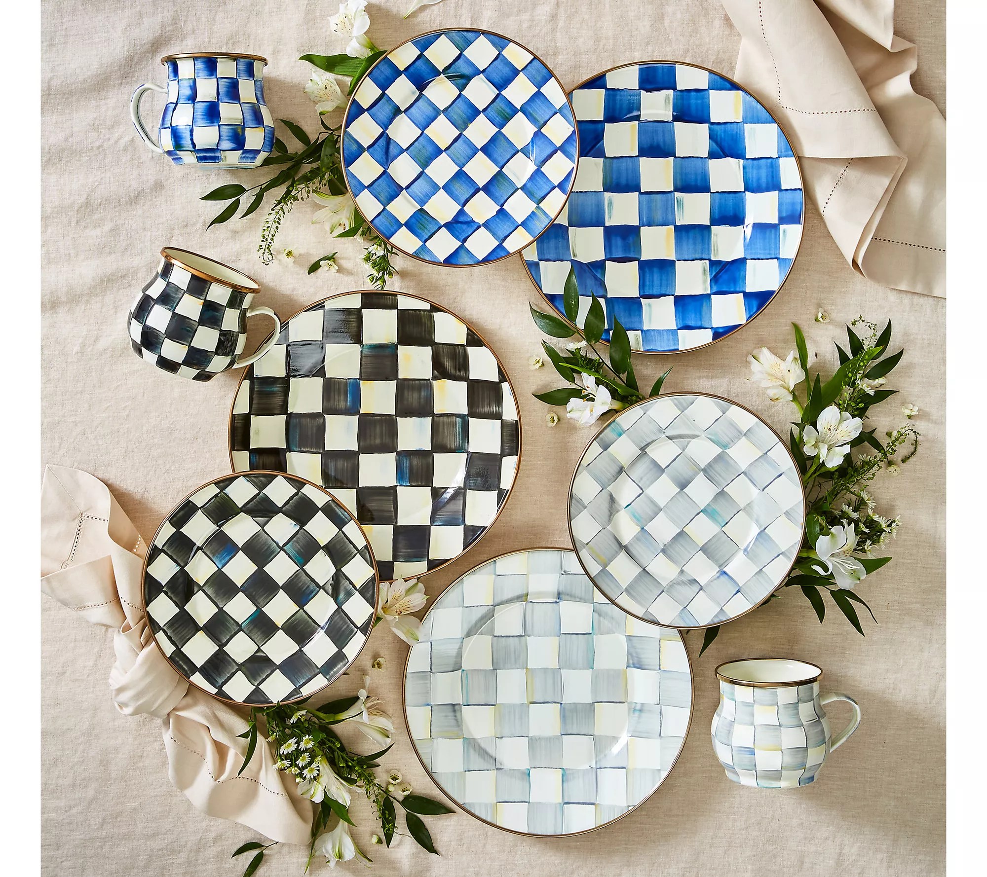 MacKenzie Childs Set of 4 Dinner Plates