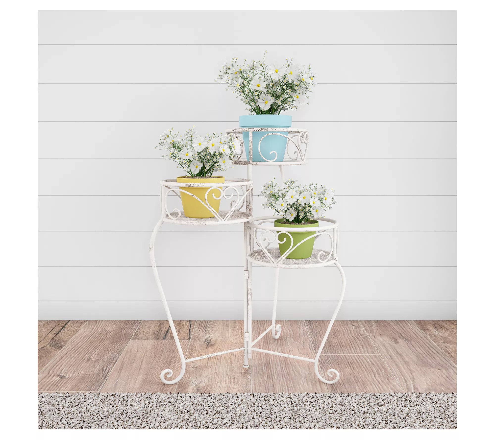 Pure Garden 3Tier Plant Stand with Staggered Shelves