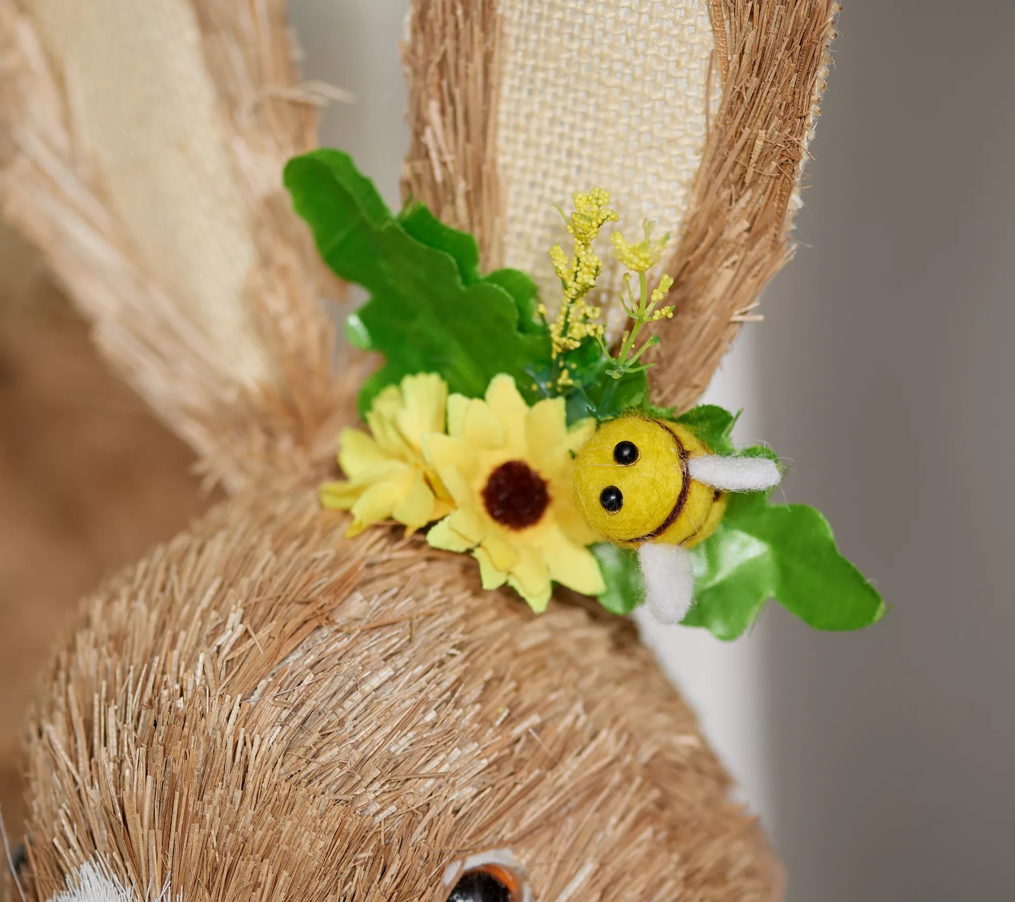 Oversized 23.5" Sisal Bunny Couple by Valerie by Valerie