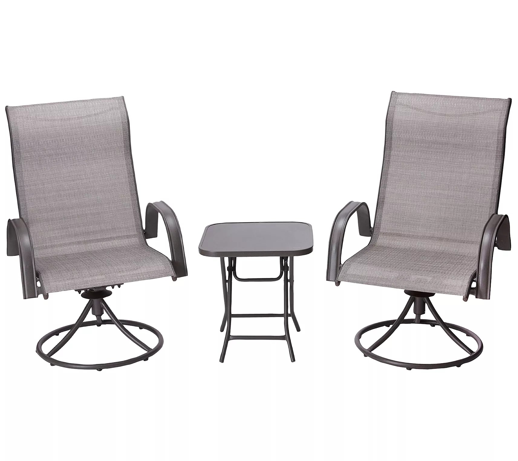 Teamson Home Steel Swivel 3Piece Bistro Table & Chairs Set