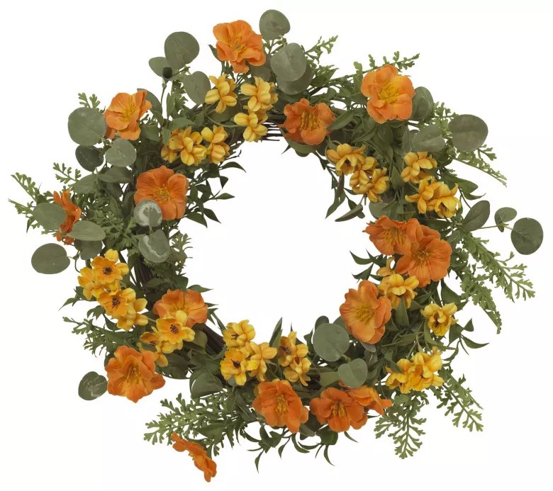 24in D Spring Flower Wreath by Gerson Co