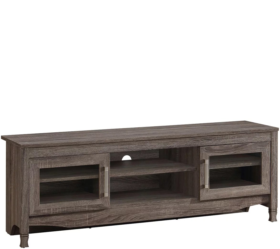 Techni Mobili Grey Driftwood TV Stand with Storage