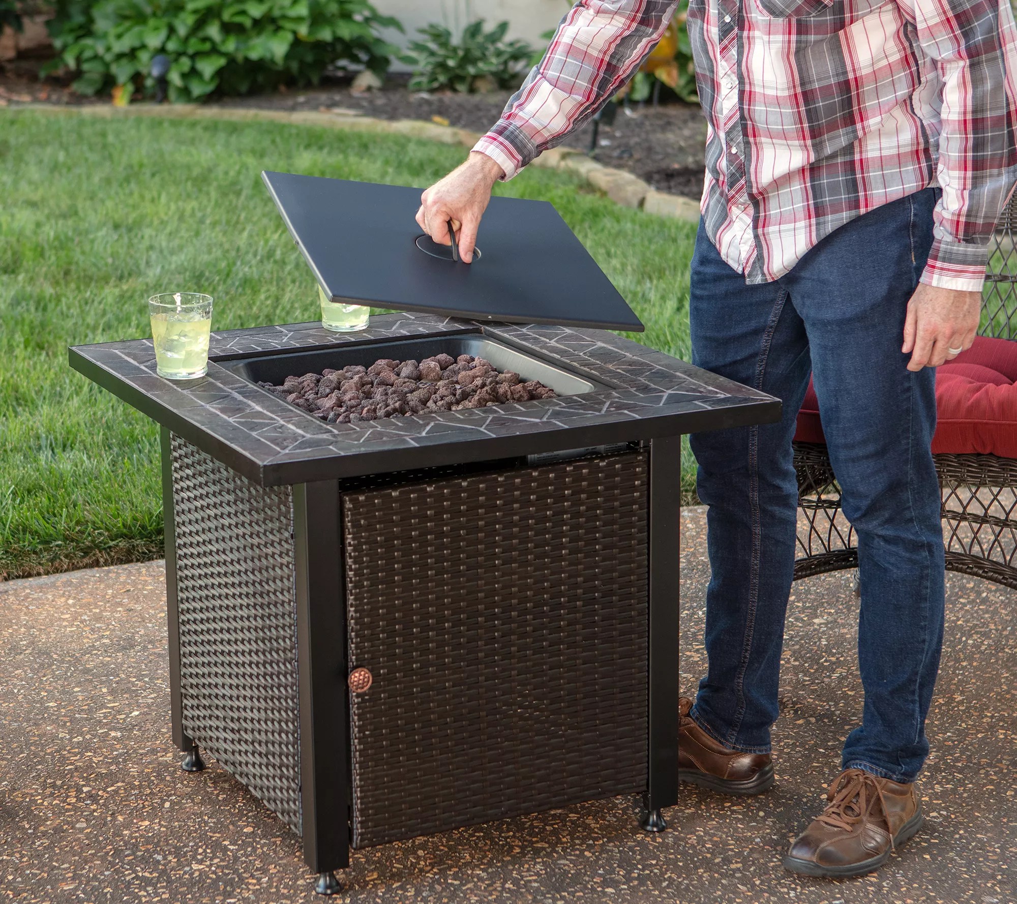 Blue Rhino LP Propane Steel Fire Pit Table