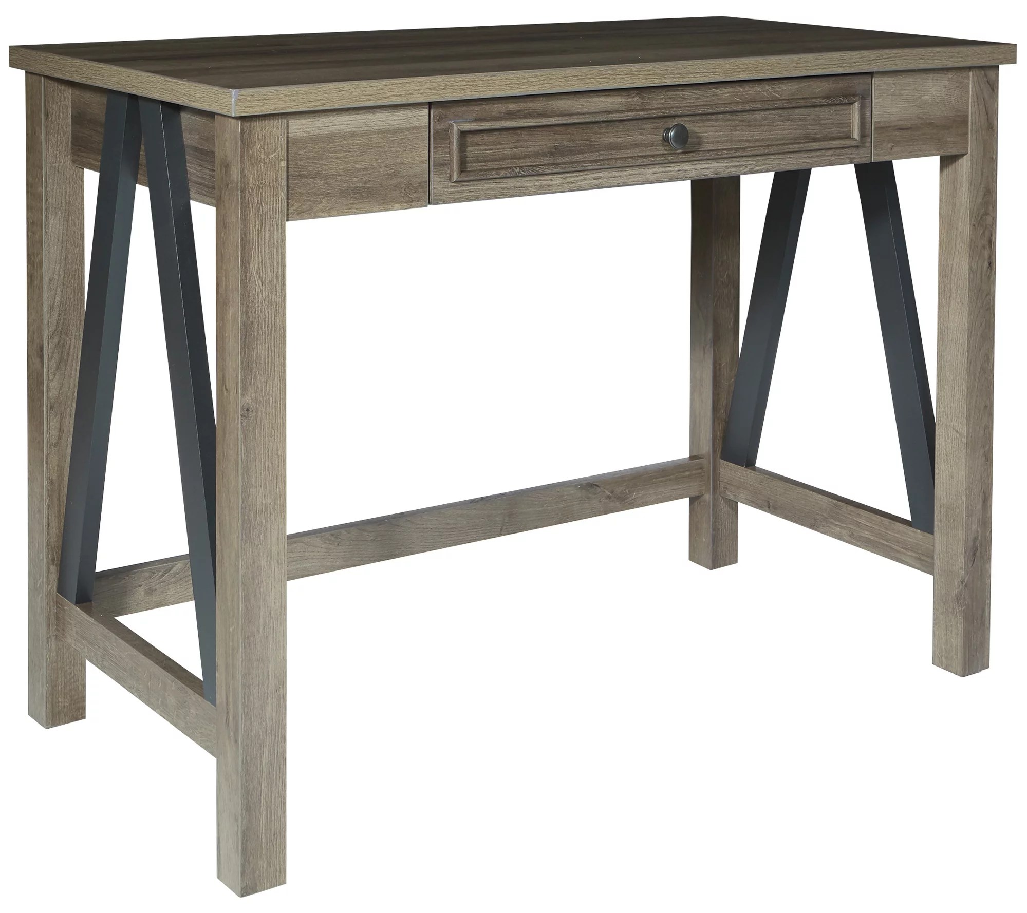 Braydon 42"W Writing Desk in Grey Oak Finish