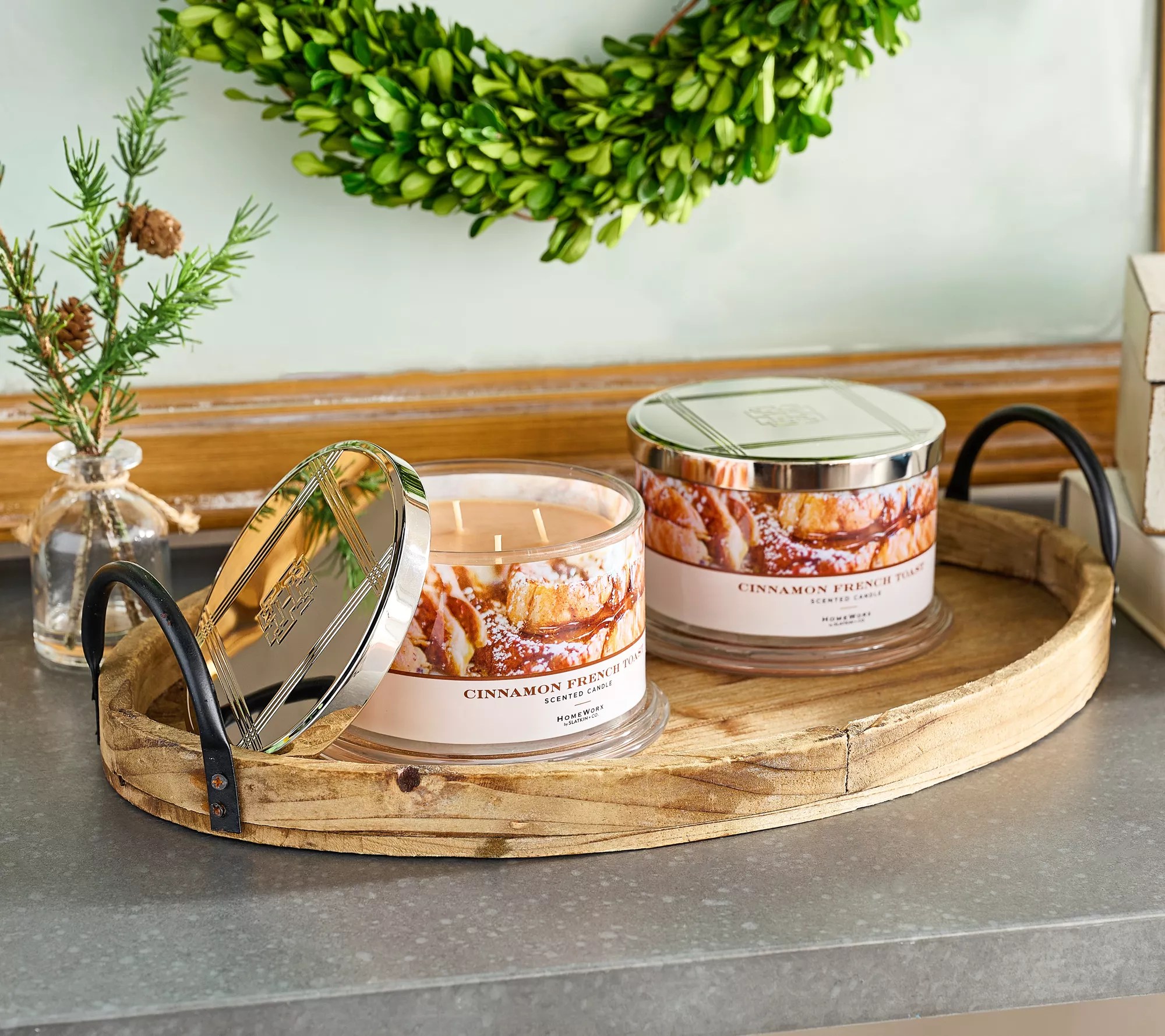 HomeWorx by Slatkin & Co. Set of 2 18oz Cinnamon French Toast Candles