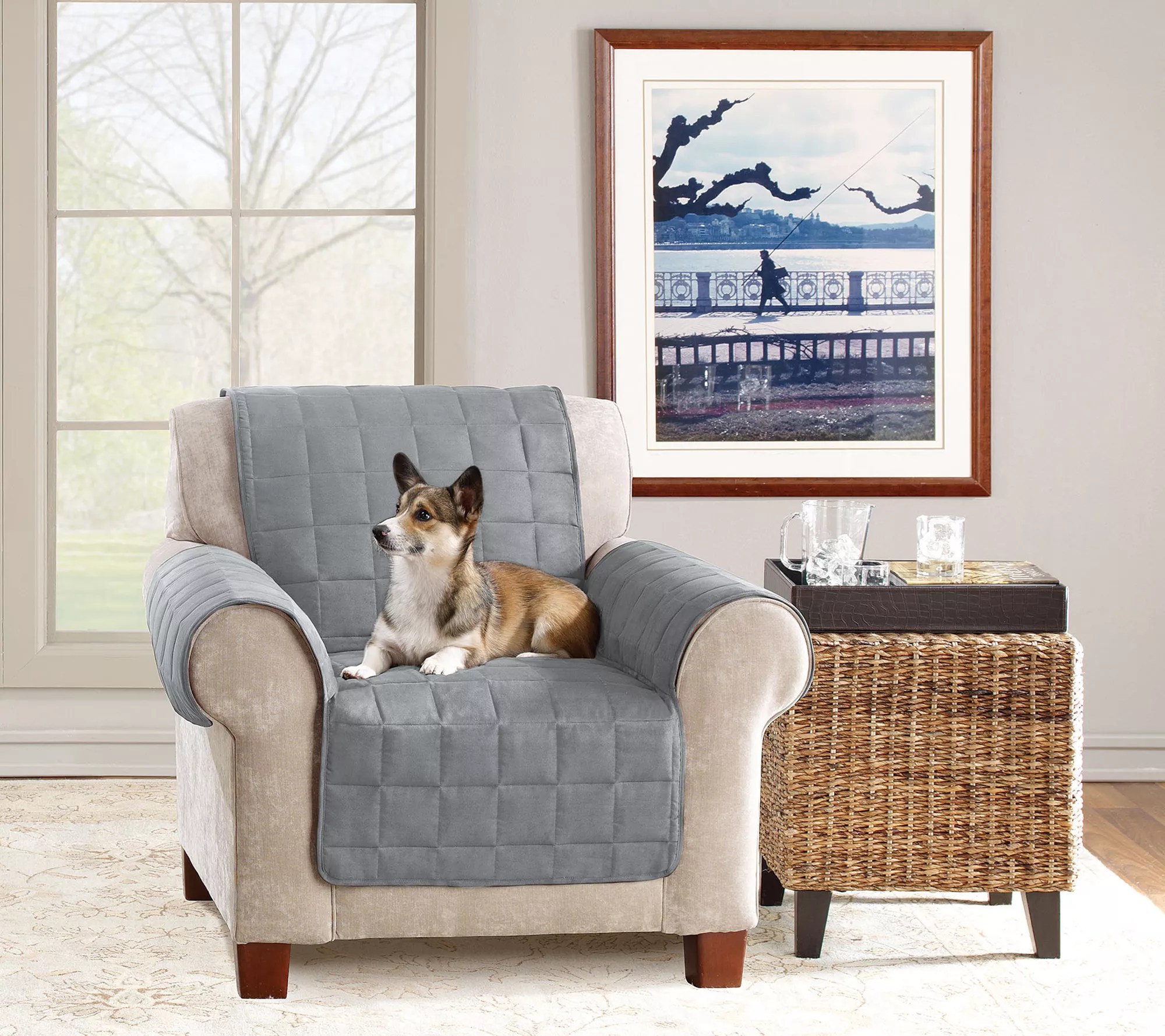 Sure Fit Furniture Cover Chair with Memory Foam Seat
