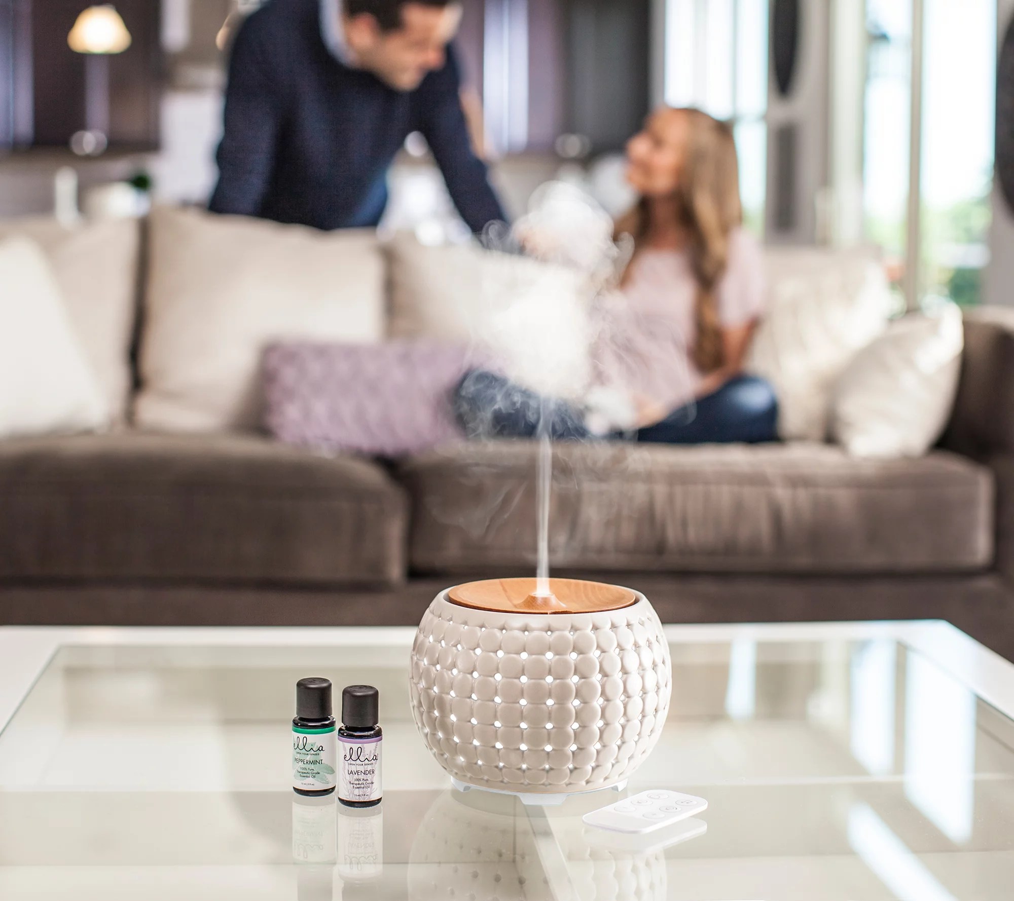 HoMedics Ellia Gather Aroma Diffuser w/ Oils &Sounds & Remote