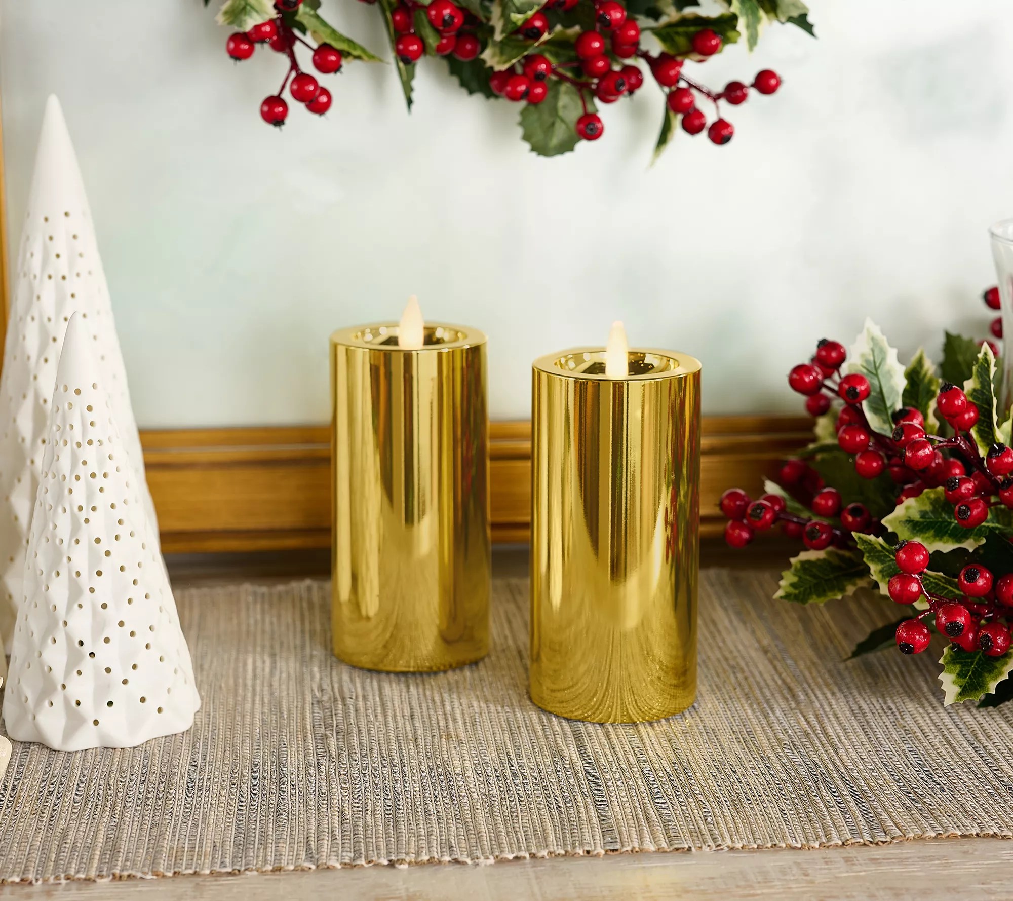 Set of (2) 6" High Gloss Candle Light Candles by Valerie