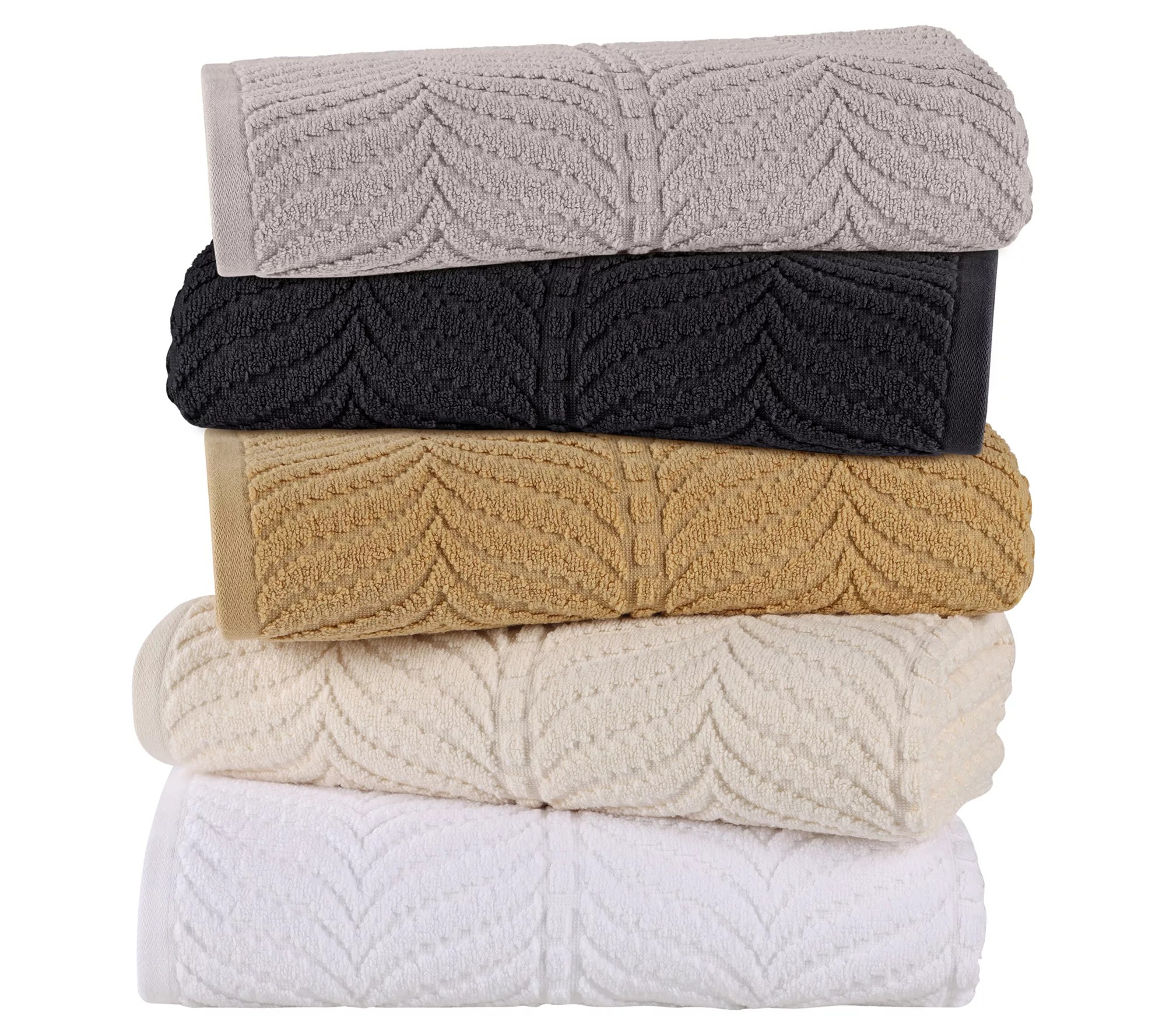 Superior Chevron Zero Twist Cotton Soft 12PC Face Towels