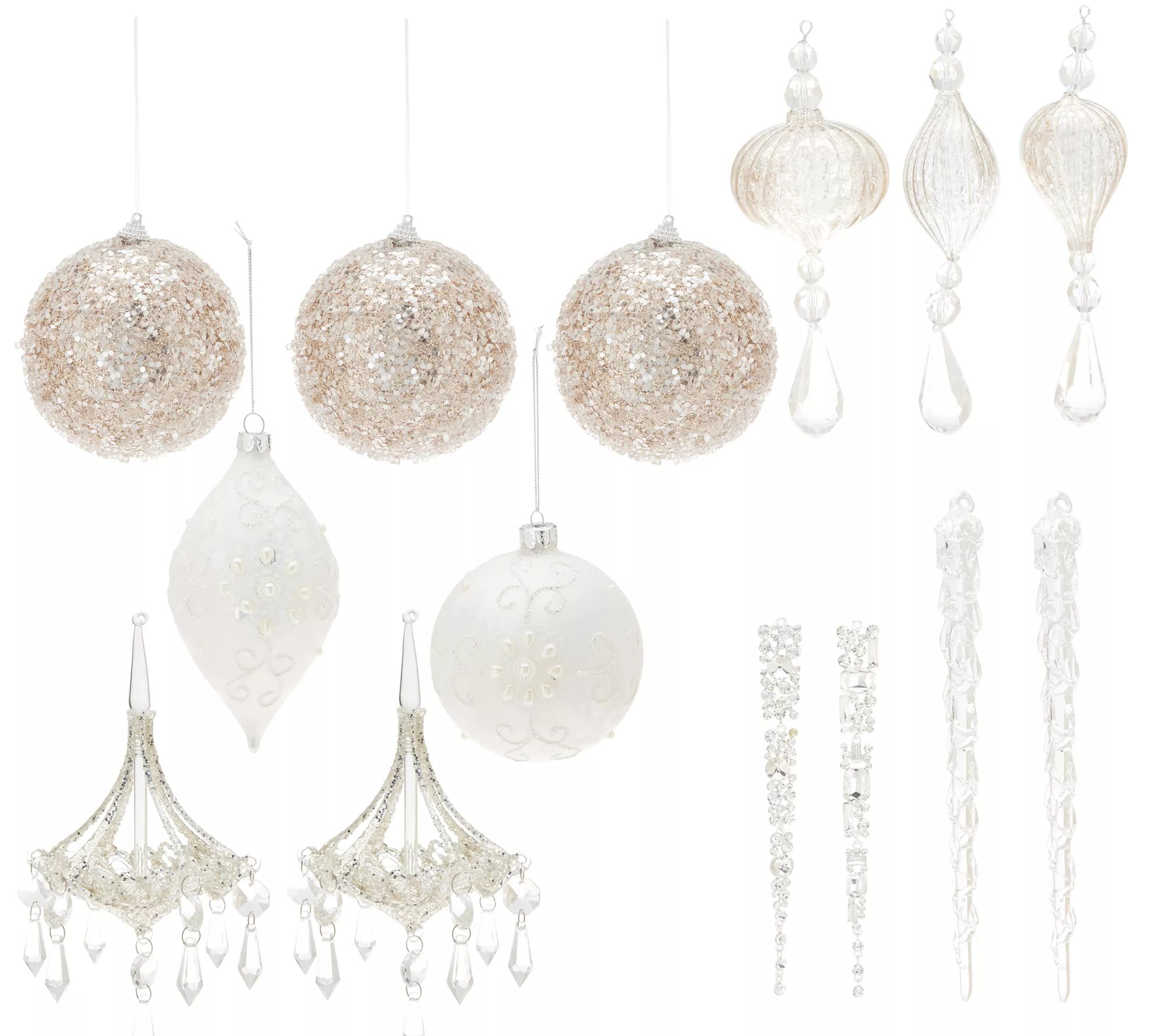 Inspire Me! Home Decor Assorted 14pc Glam Collection Ornament Set