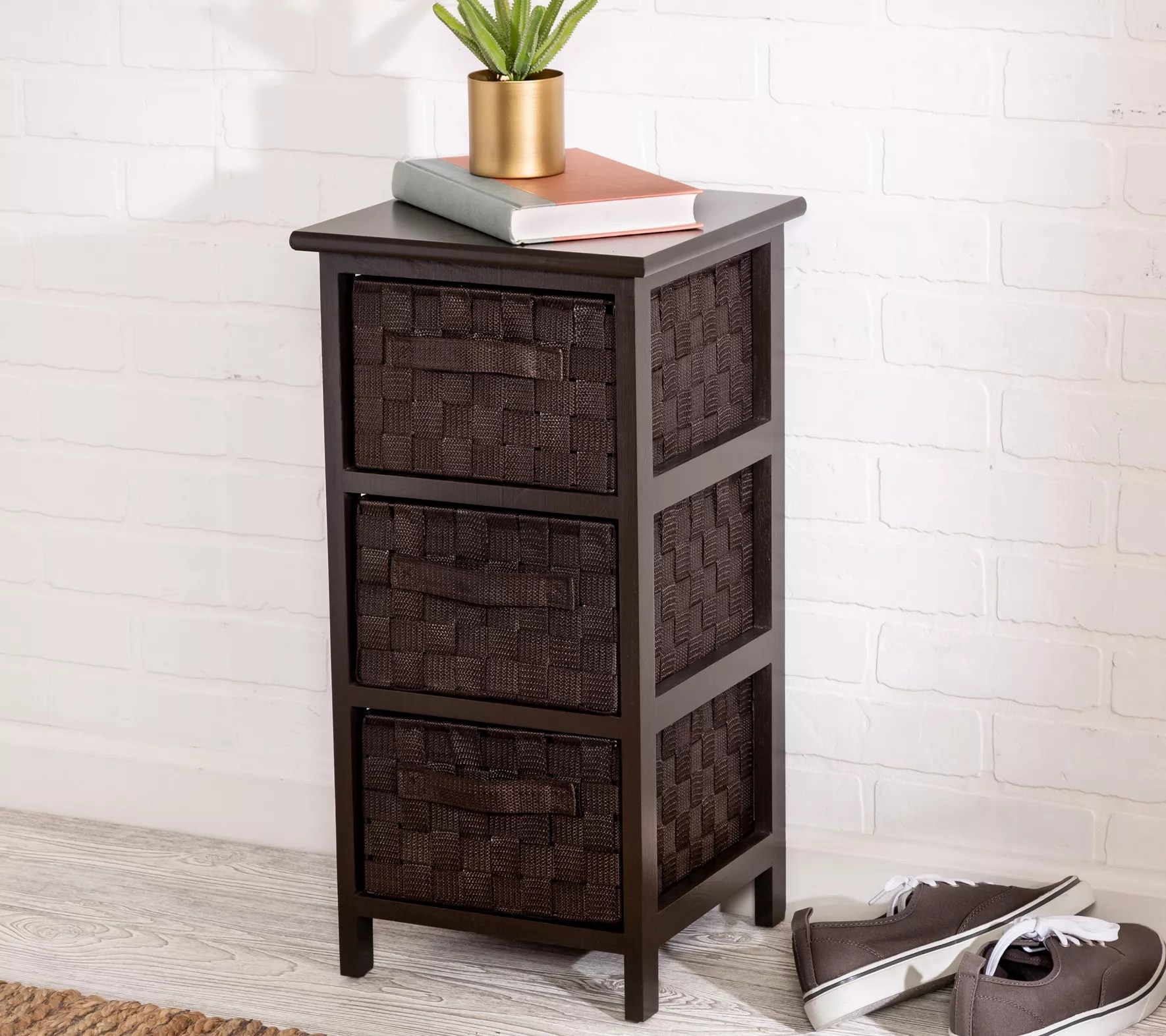 HoneyCanDo Storage with Woven Fabric rawers