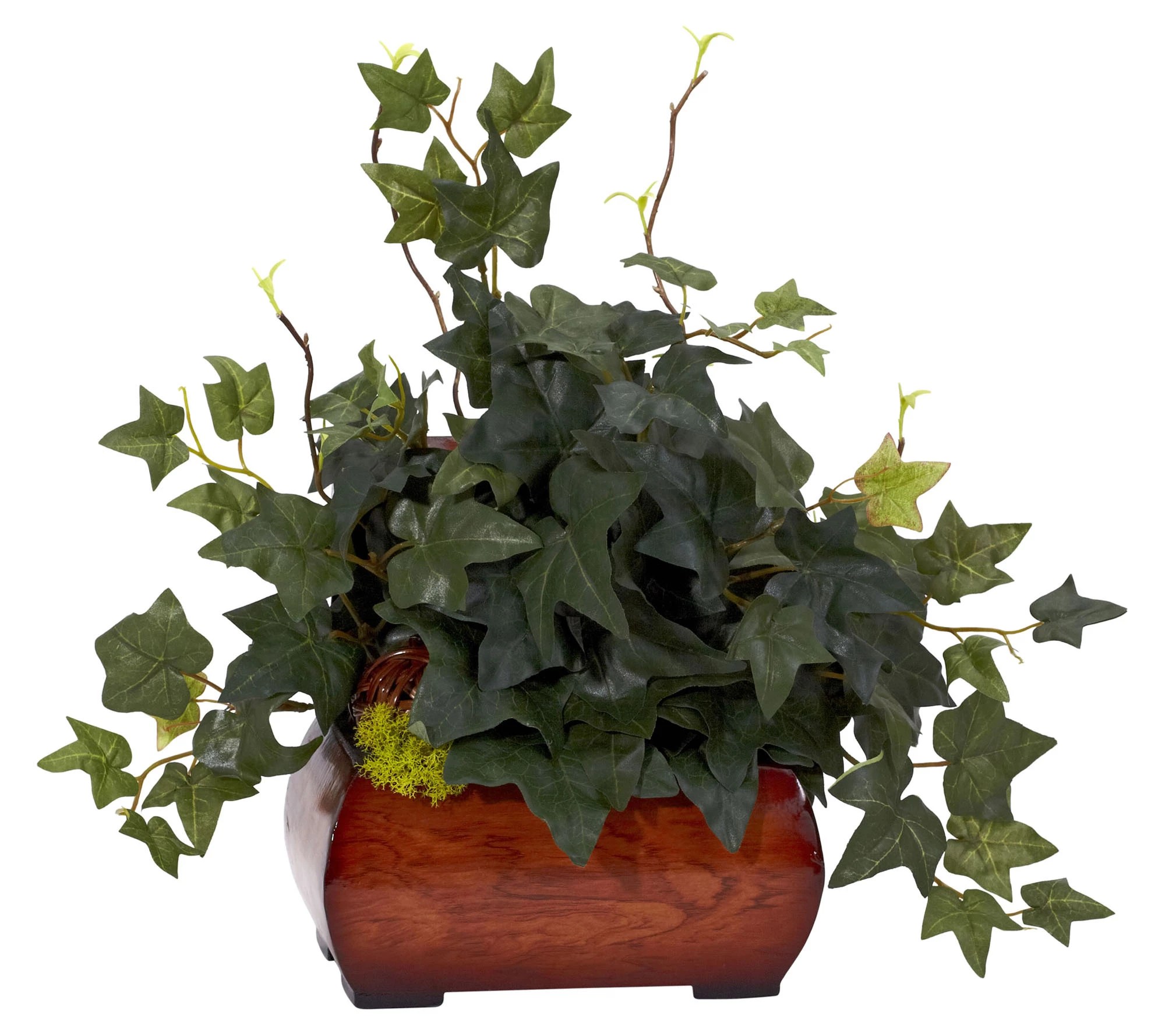 Puff Ivy w/Chest Silk Plant by Nearly Natural