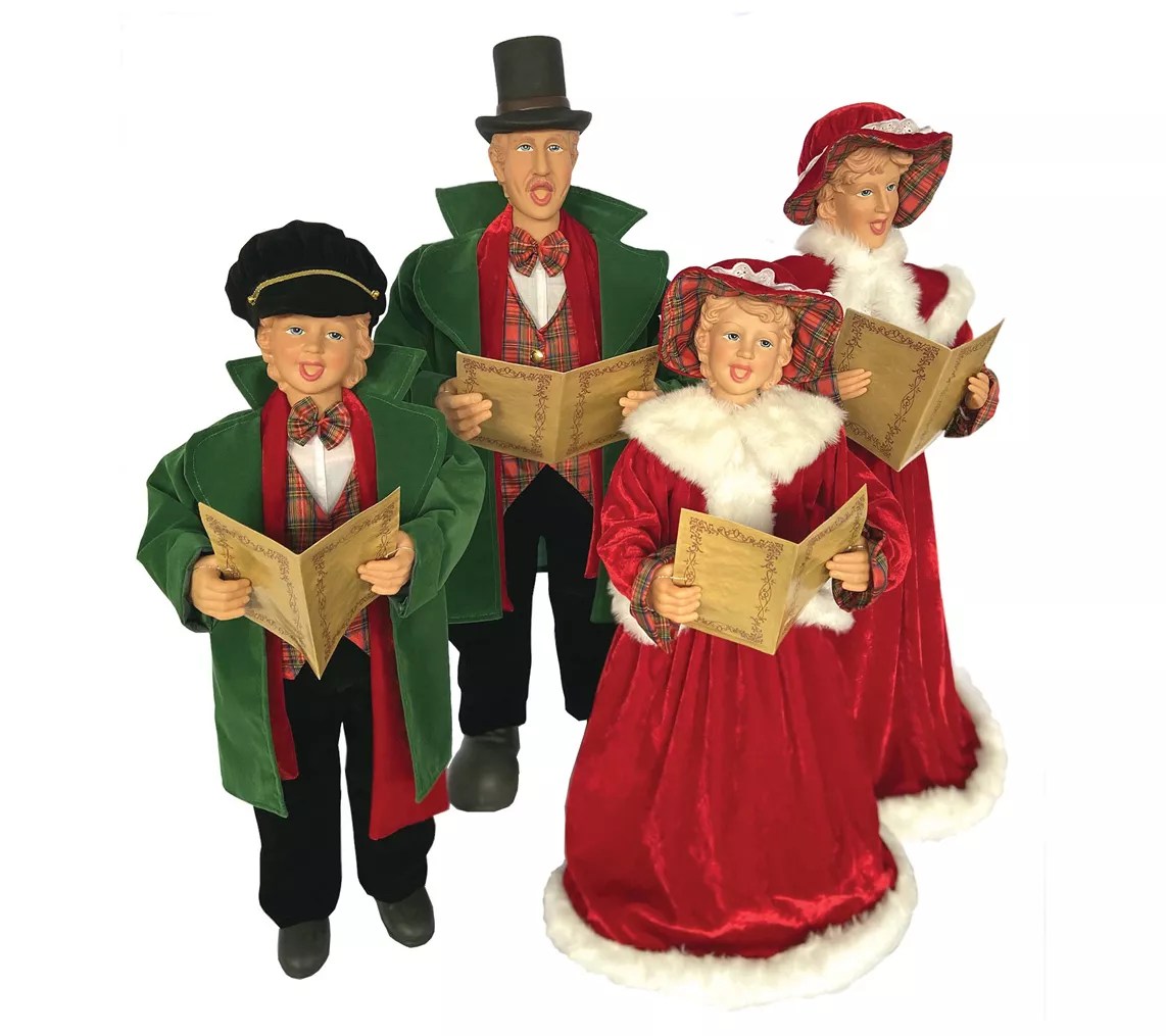 18" to 15" Dickens Carolers, Set/4 by Santa's