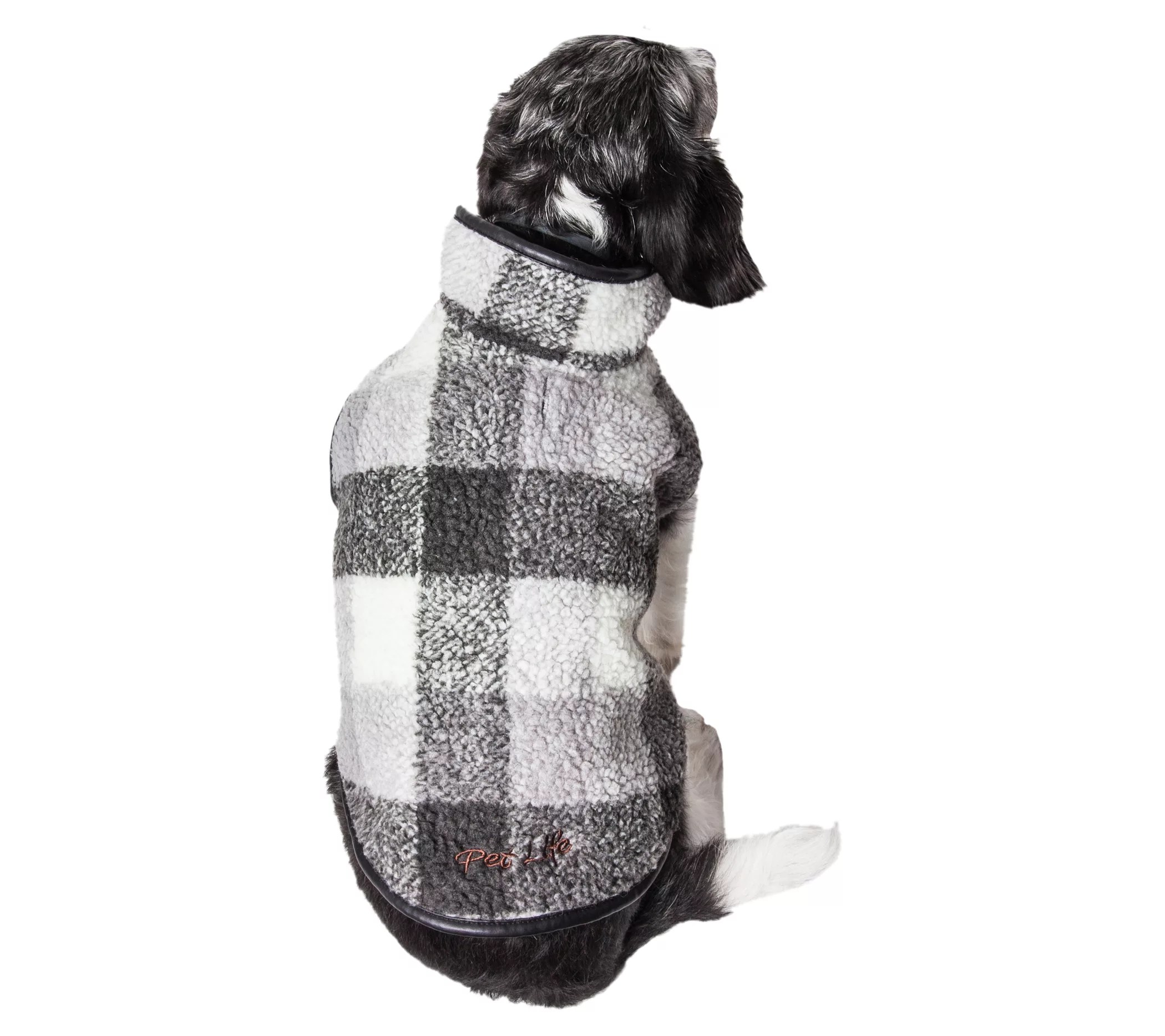 Pet Life 'Black Boxer' Classical Plaided Insulated Dog Coat