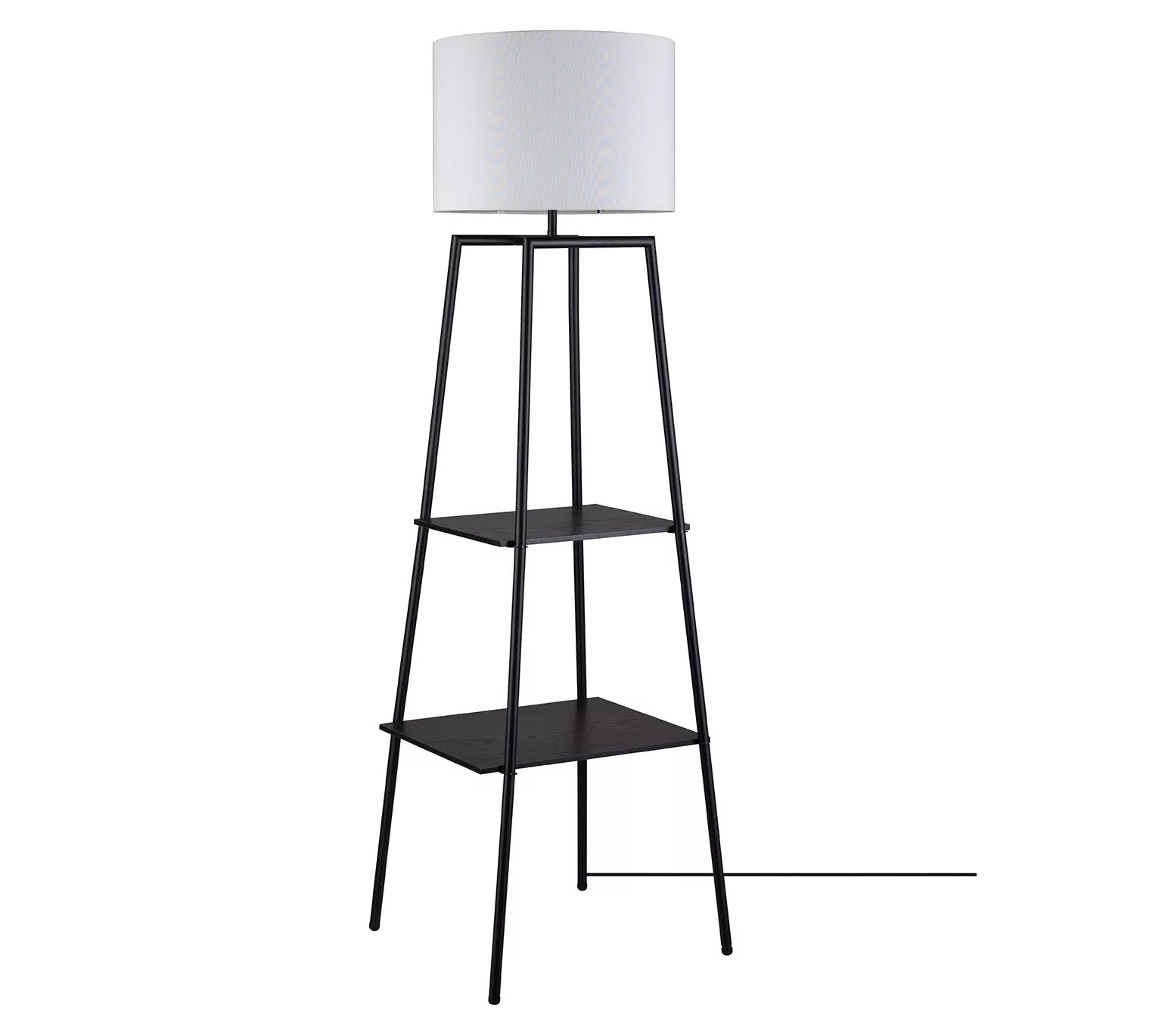 Globe Electric Collins 61" Shelf Floor Lamp Wit h Lamp Shade