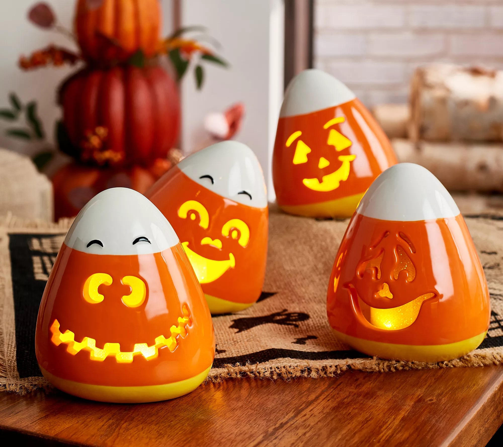 "As Is" Mr. Halloween Set of 4 Mini Ceramic Figures