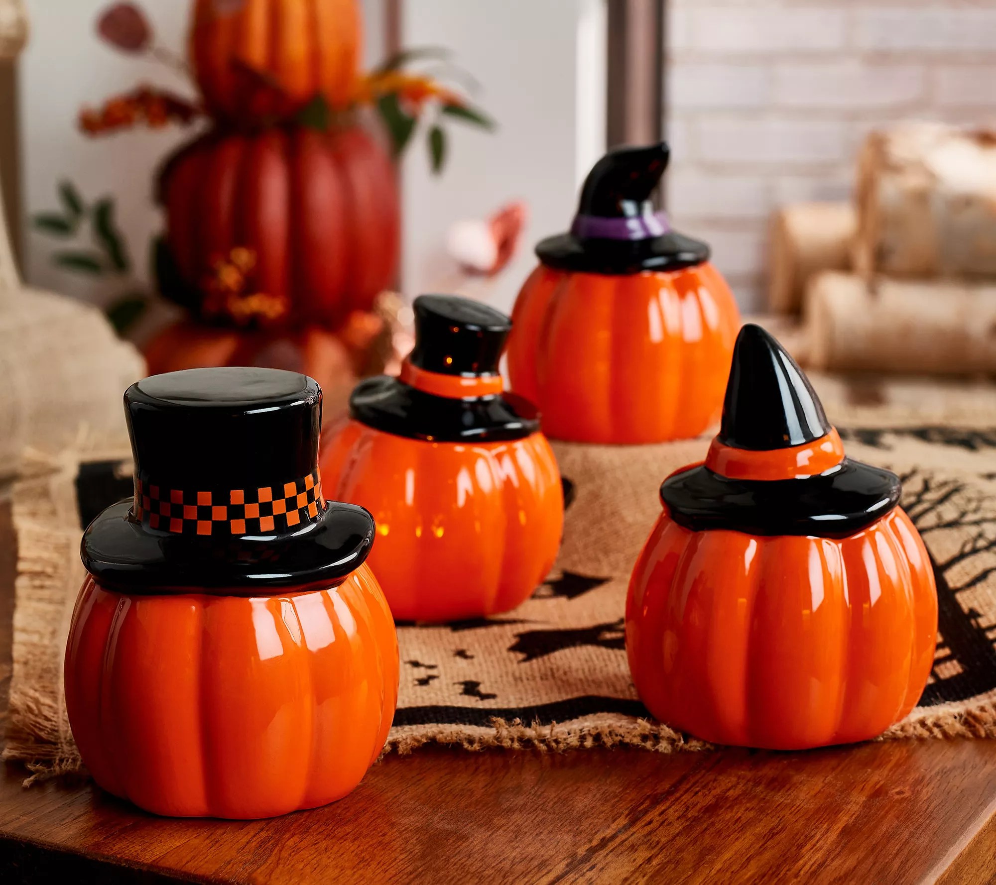 "As Is" Mr. Halloween Set of 4 Mini Ceramic Figures