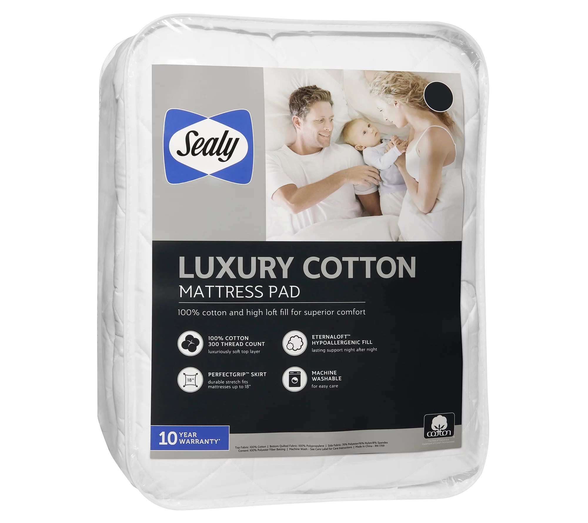 Sealy Luxury Cotton Mattress PadQueen