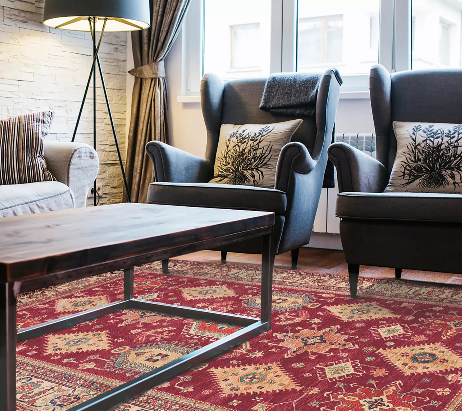 Ruggable Washable Rug Noor Ruby 5' x 7'