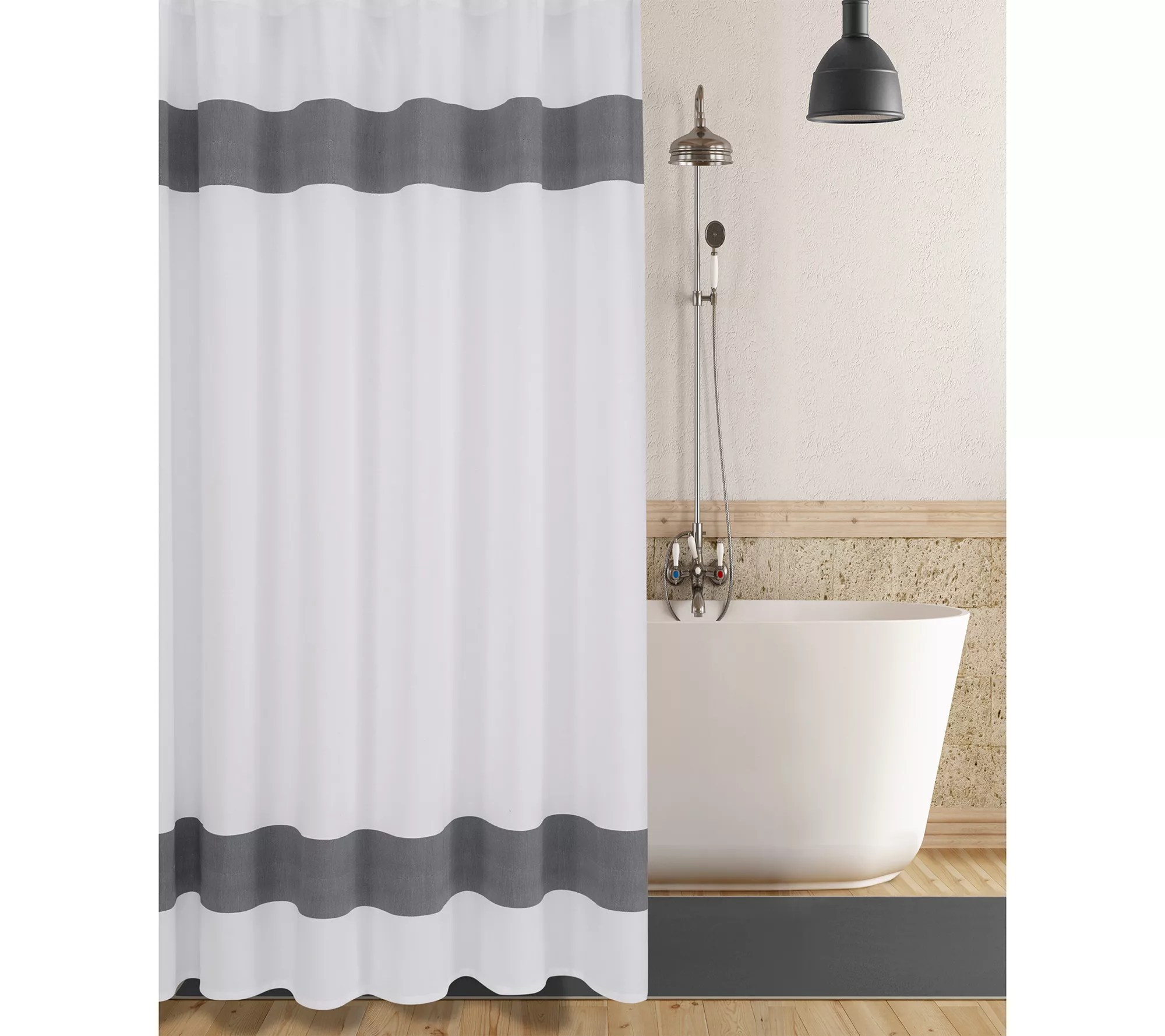 Enchante Home Unique Turkish Cotton Shower Curtain
