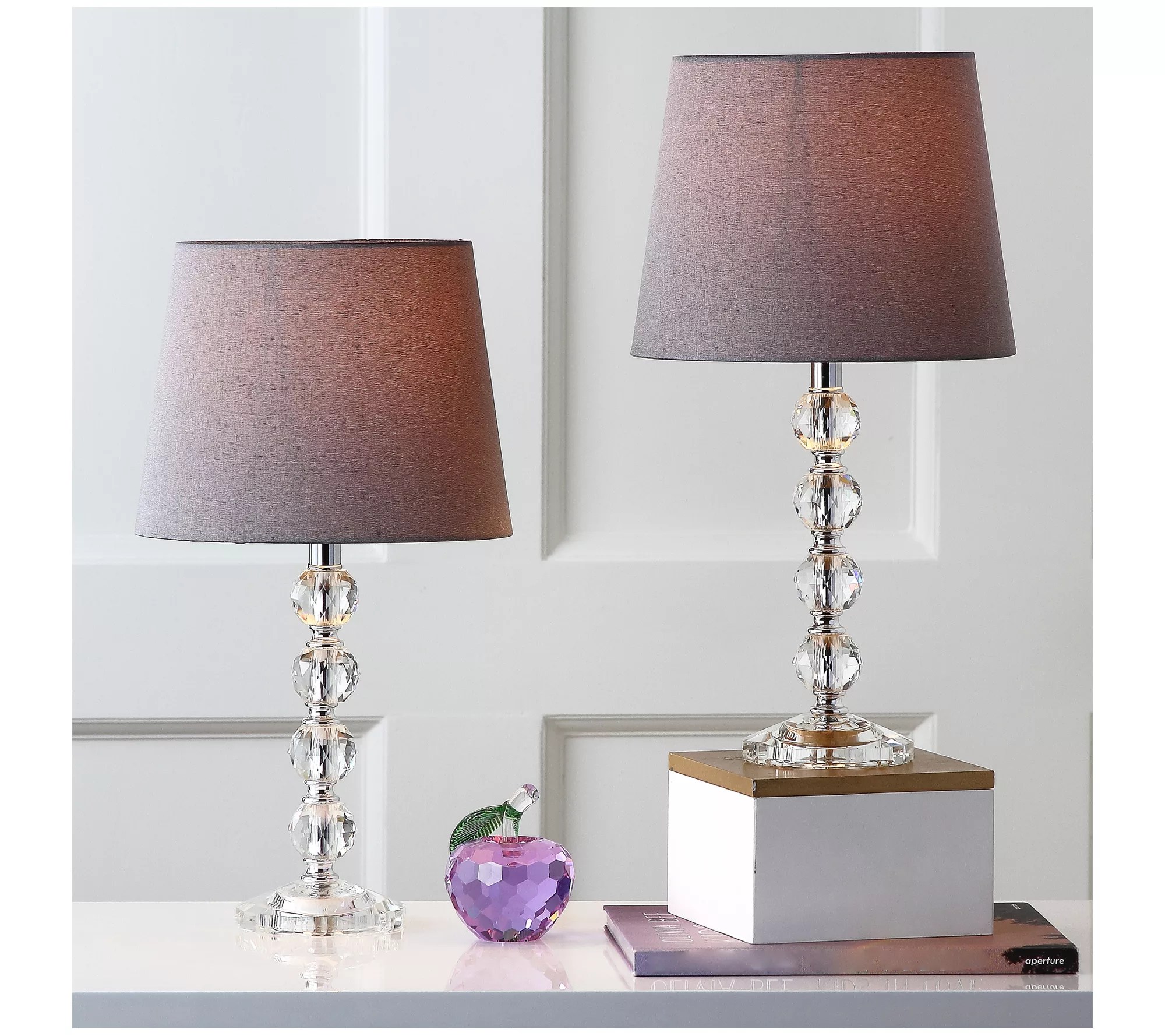 Safavieh Set of 2 Nola Stacked Crystal Ball Lamps