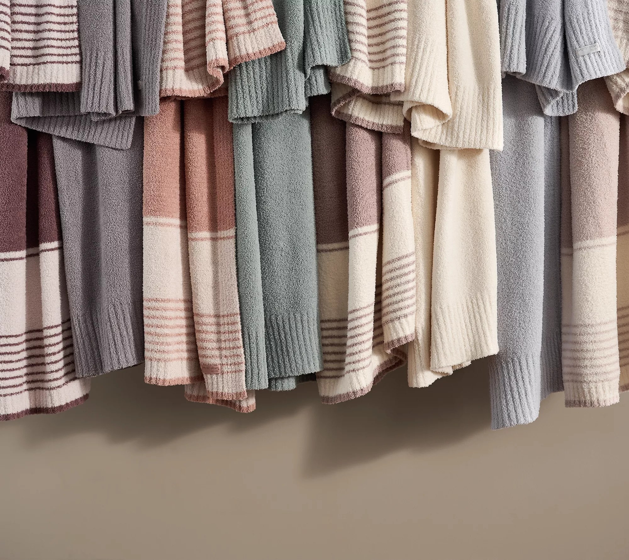 Barefoot Dreams CozyChic Stripe or Stacked Rib Blanket