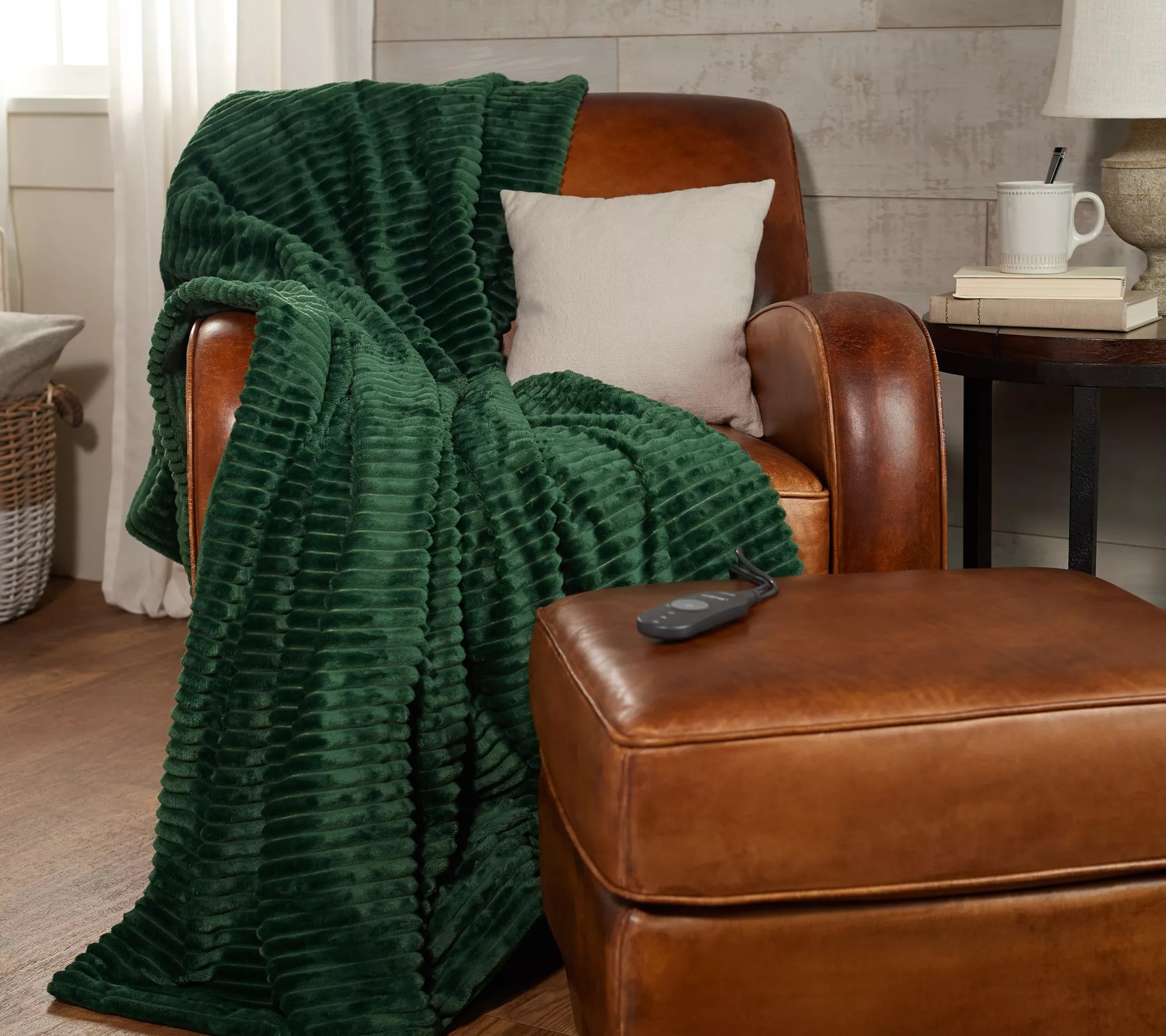Sunbeam 50" x 60" Textured Velvet Heated Throw
