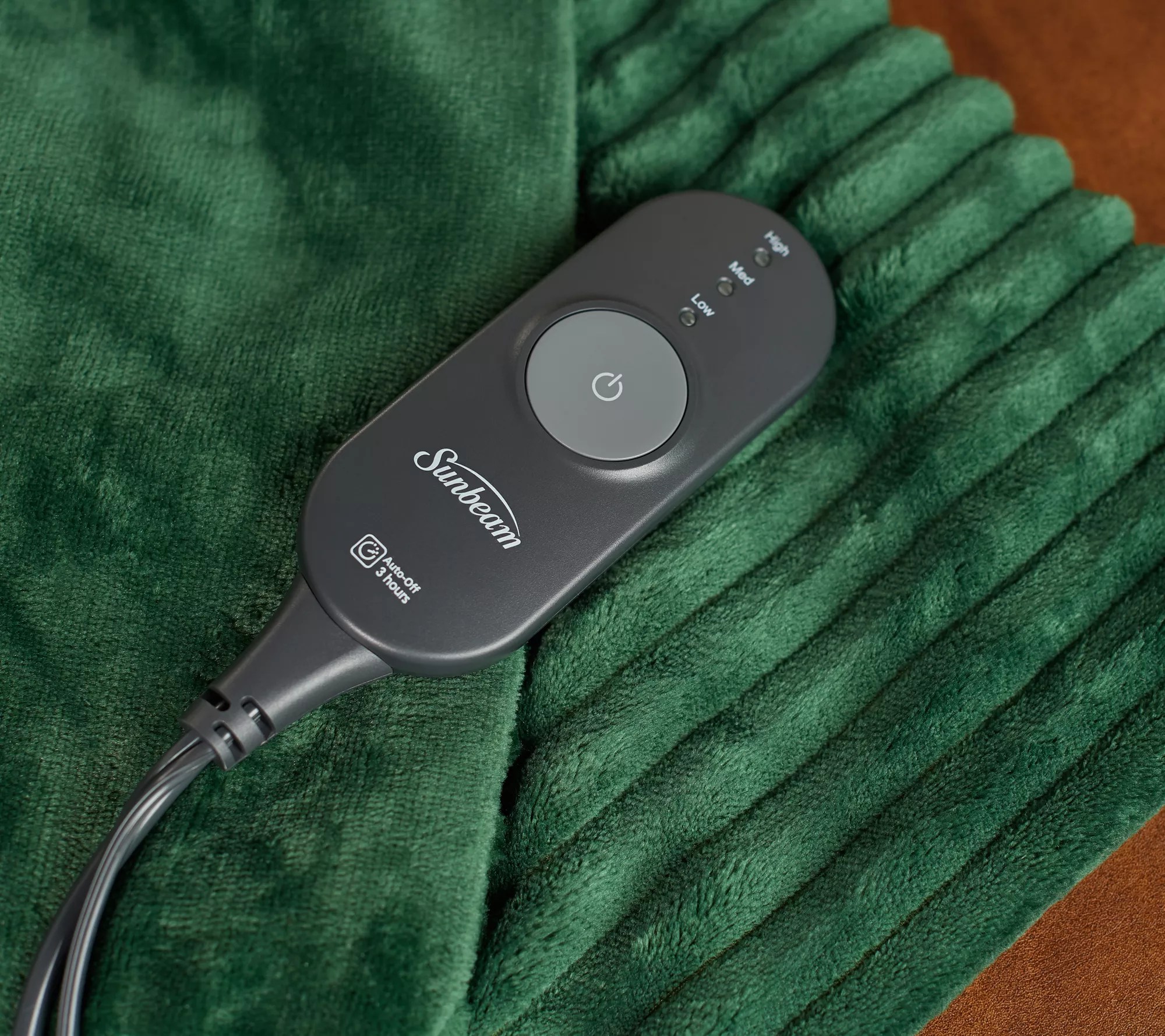 Sunbeam 50" x 60" Textured Velvet Heated Throw