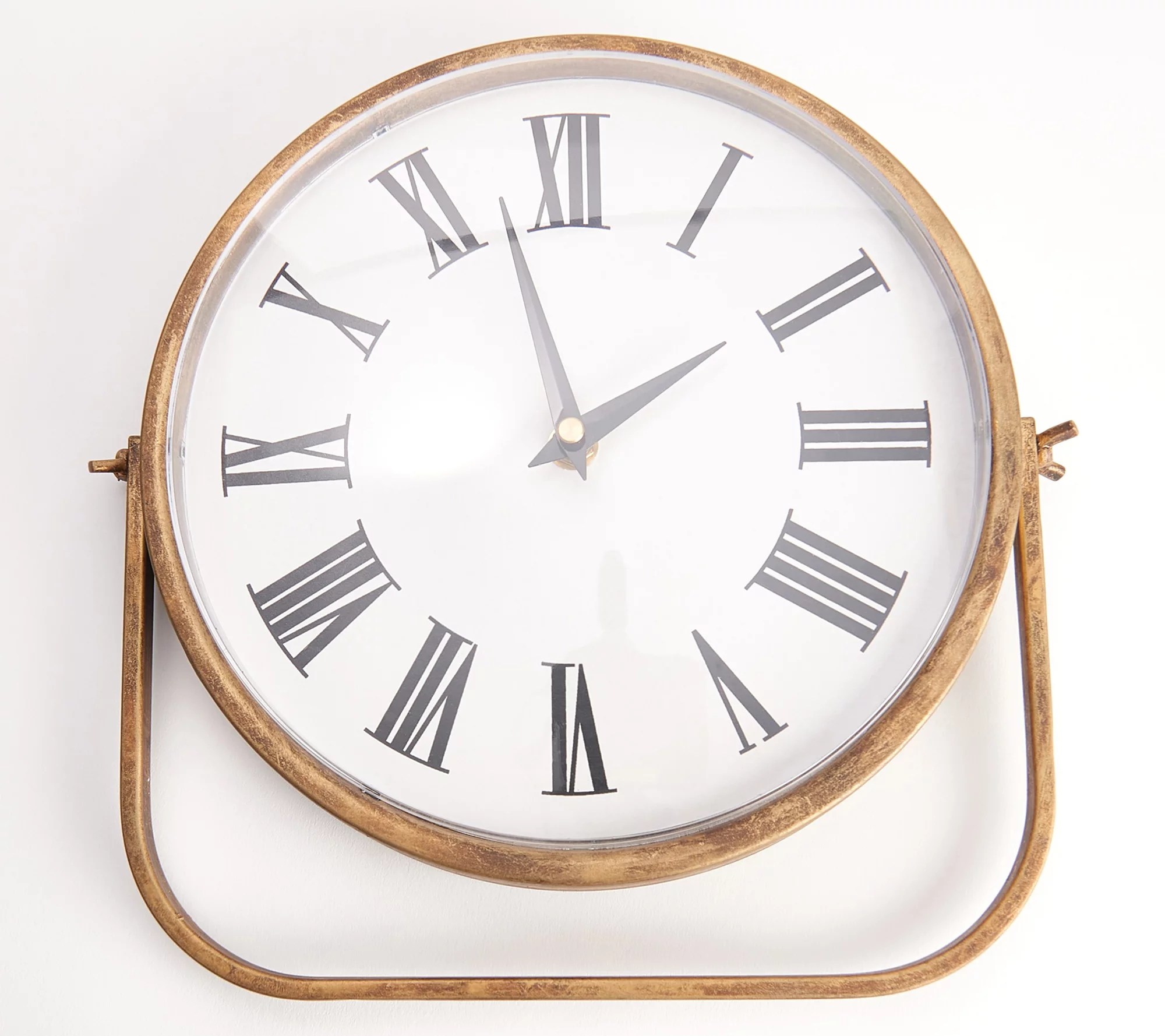 "As Is" Large Brass Table Clock by Liz Marie