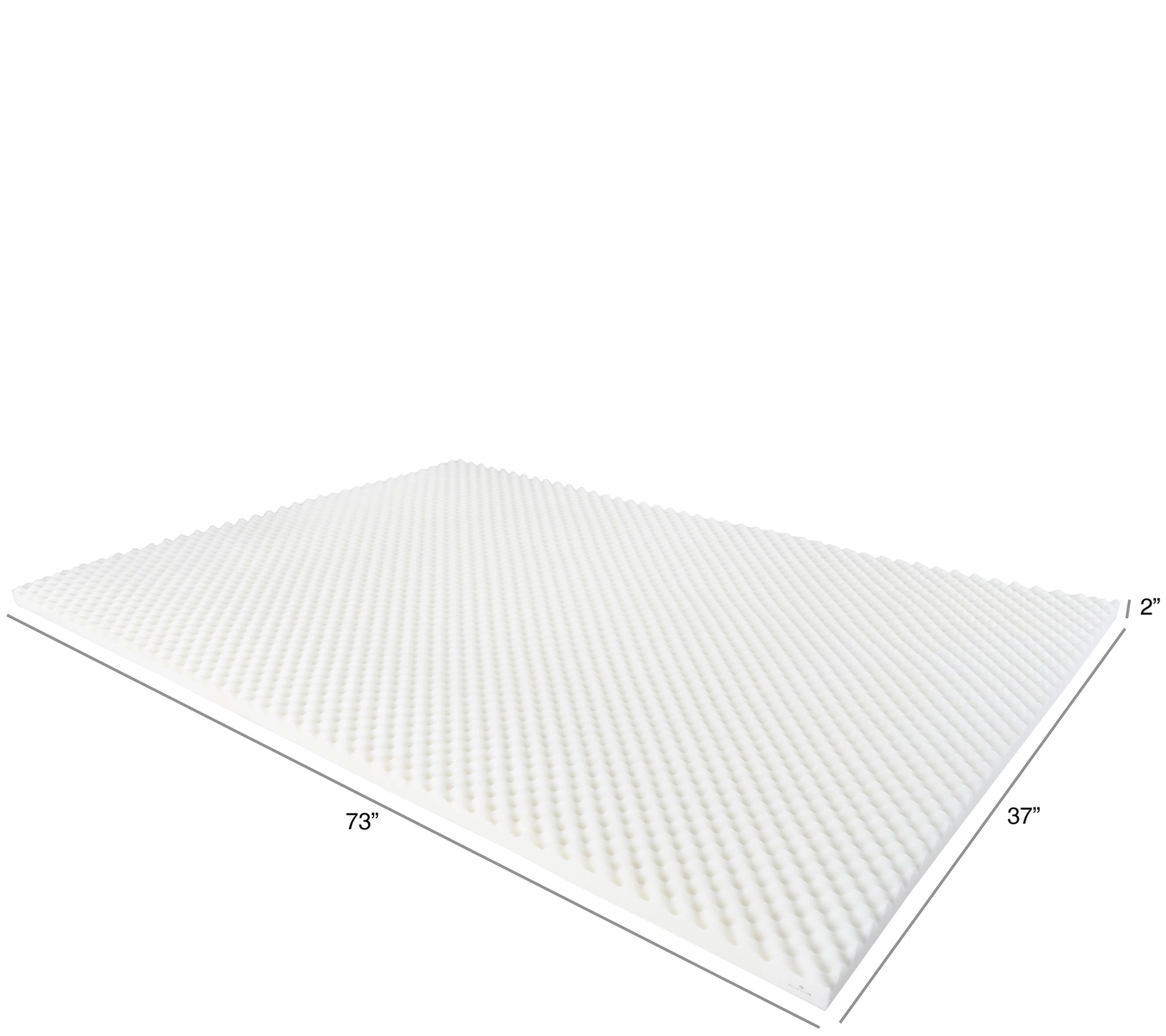 Bluestone Egg Crate 2" Twin Memory Foam Mattress Topper