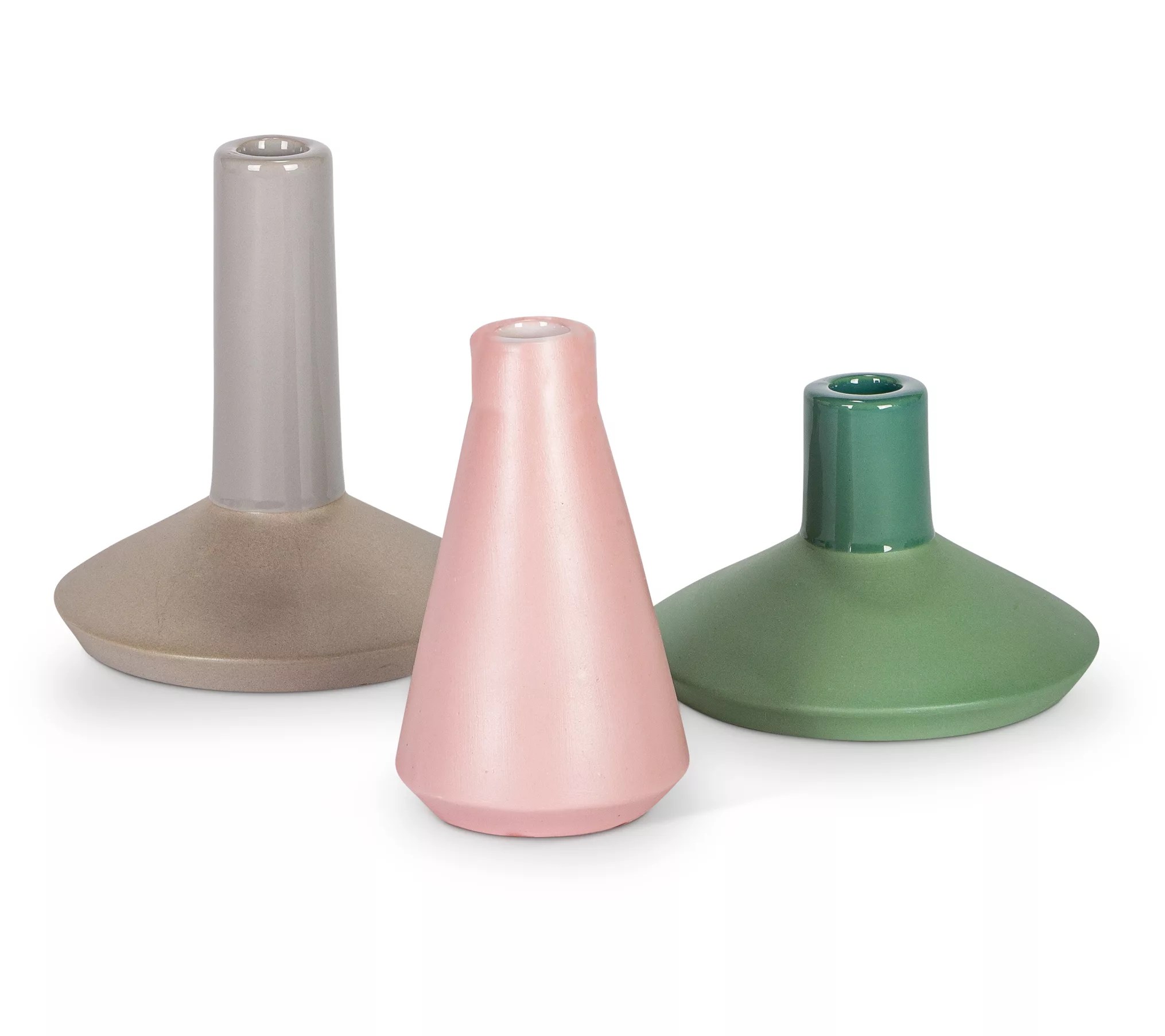 Set of 3 Assorted Ceramic Vases by Gerson Co.