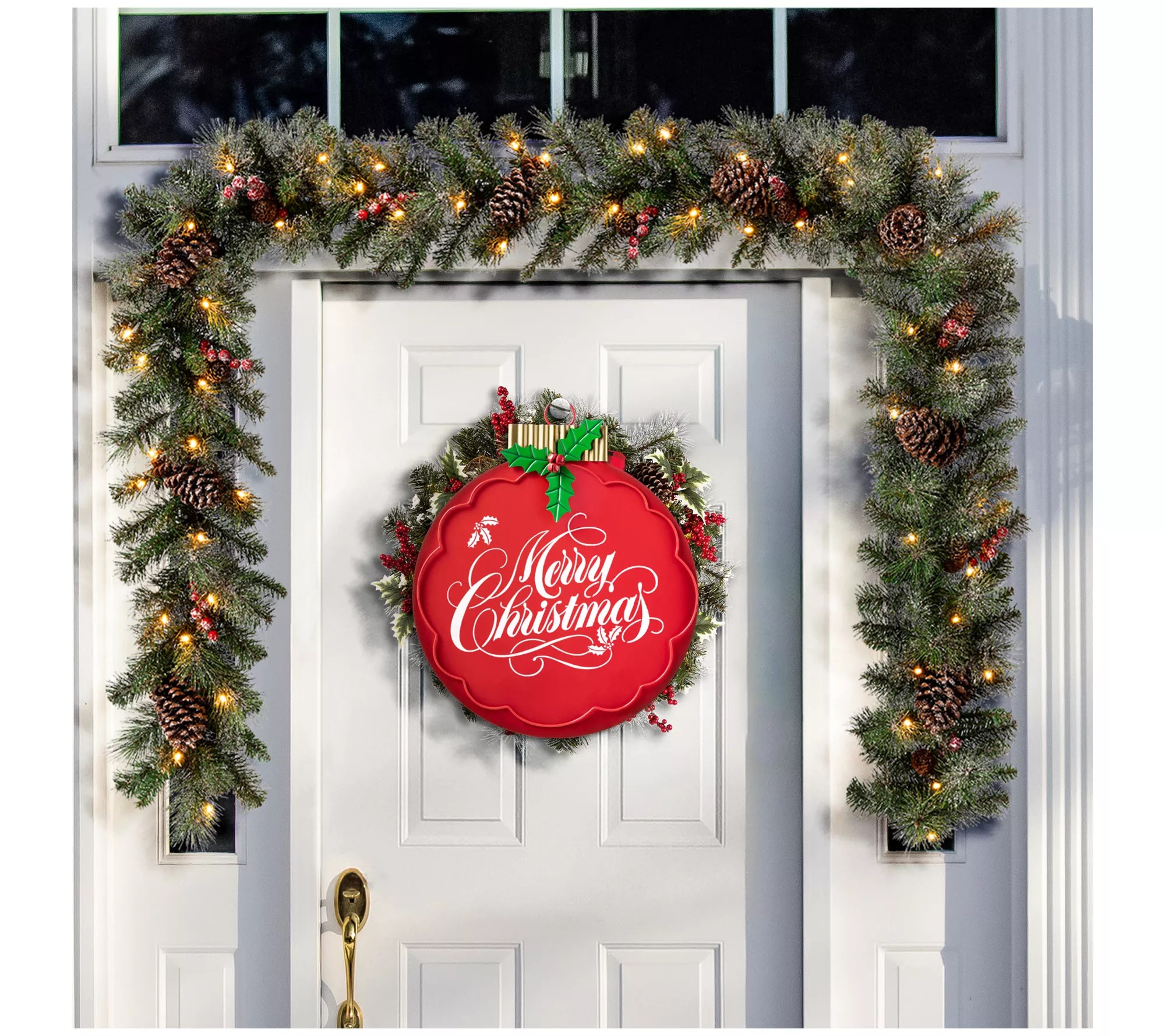 Glitzhome 24" Metal Christmas Ornament Yard Garen Stake