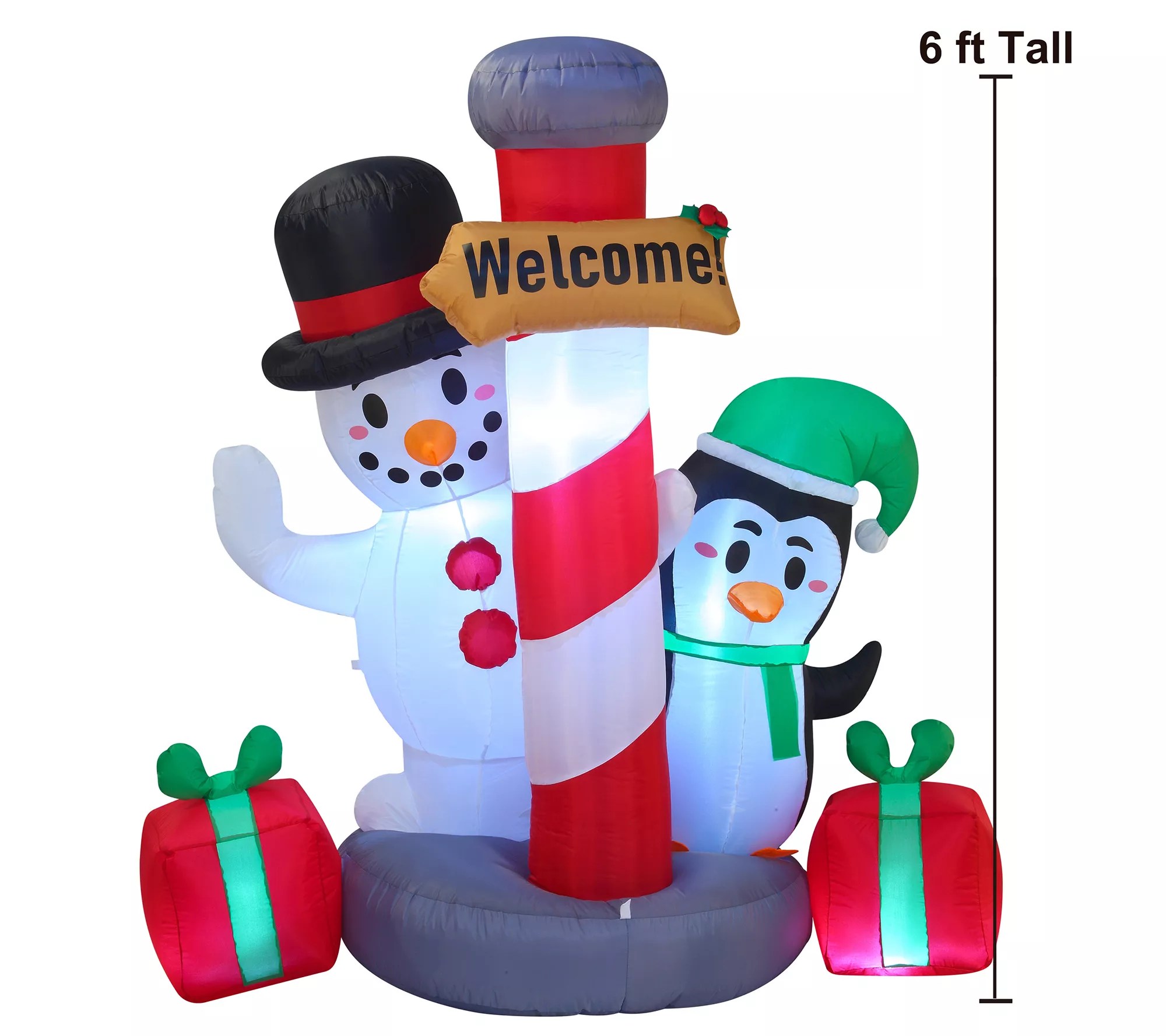 Joiedomi 6' Snowman Penguin w/ Sign Inflatable