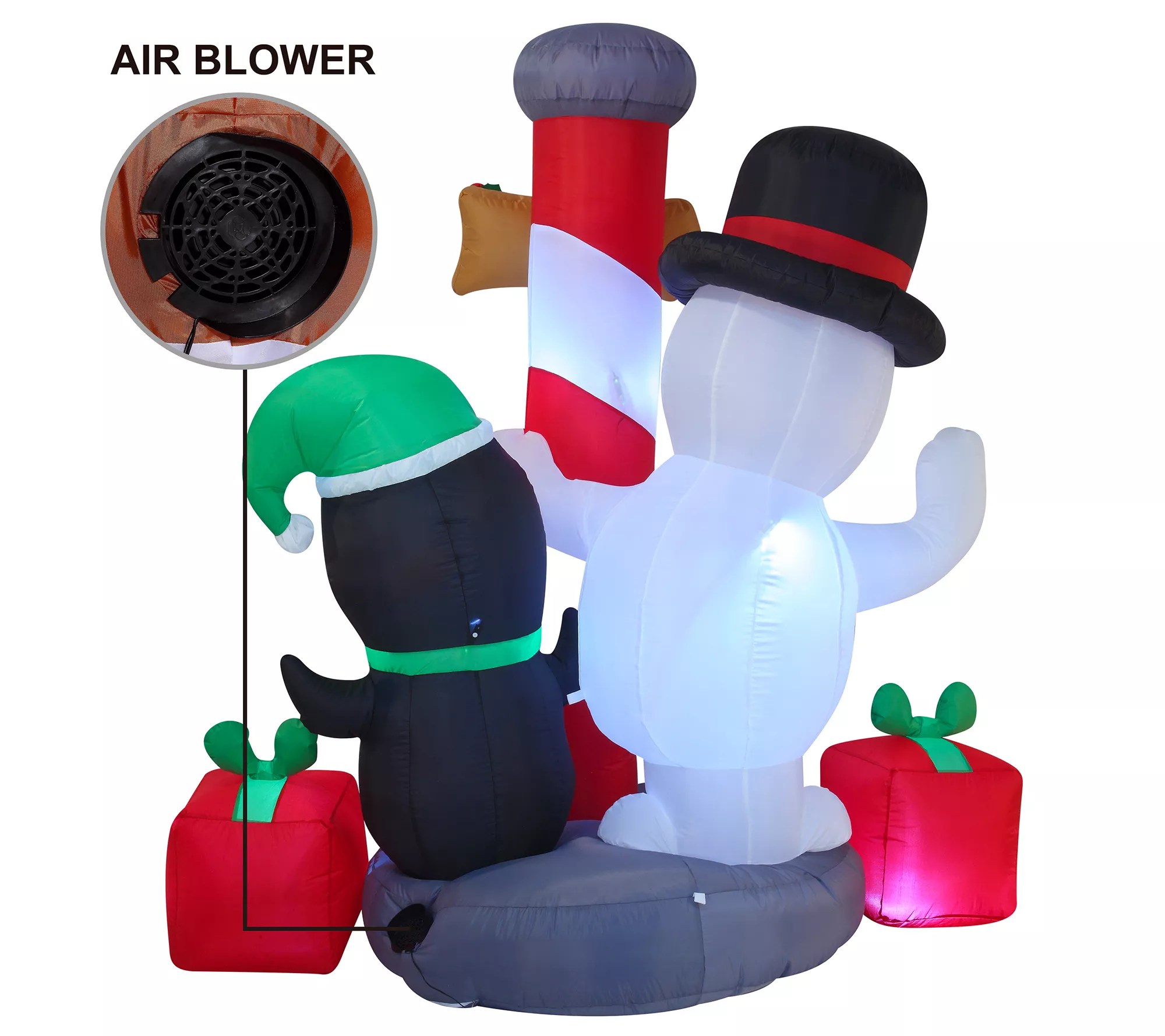 Joiedomi 6' Snowman Penguin w/ Sign Inflatable