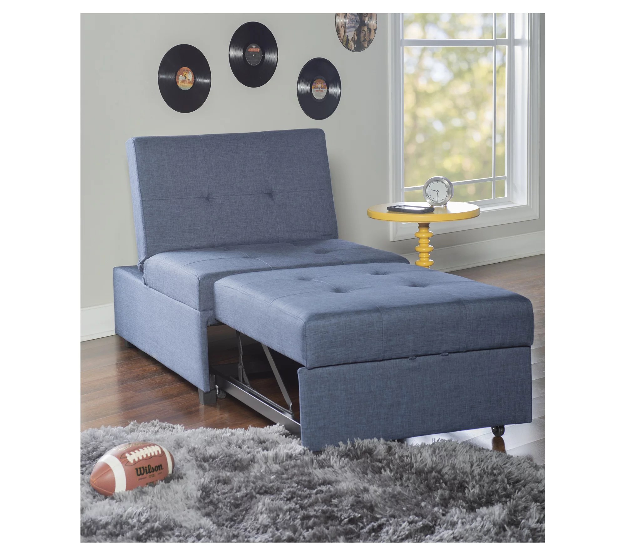 Linon Home Decor Clive Upholstered ConvertibleSofa Bed