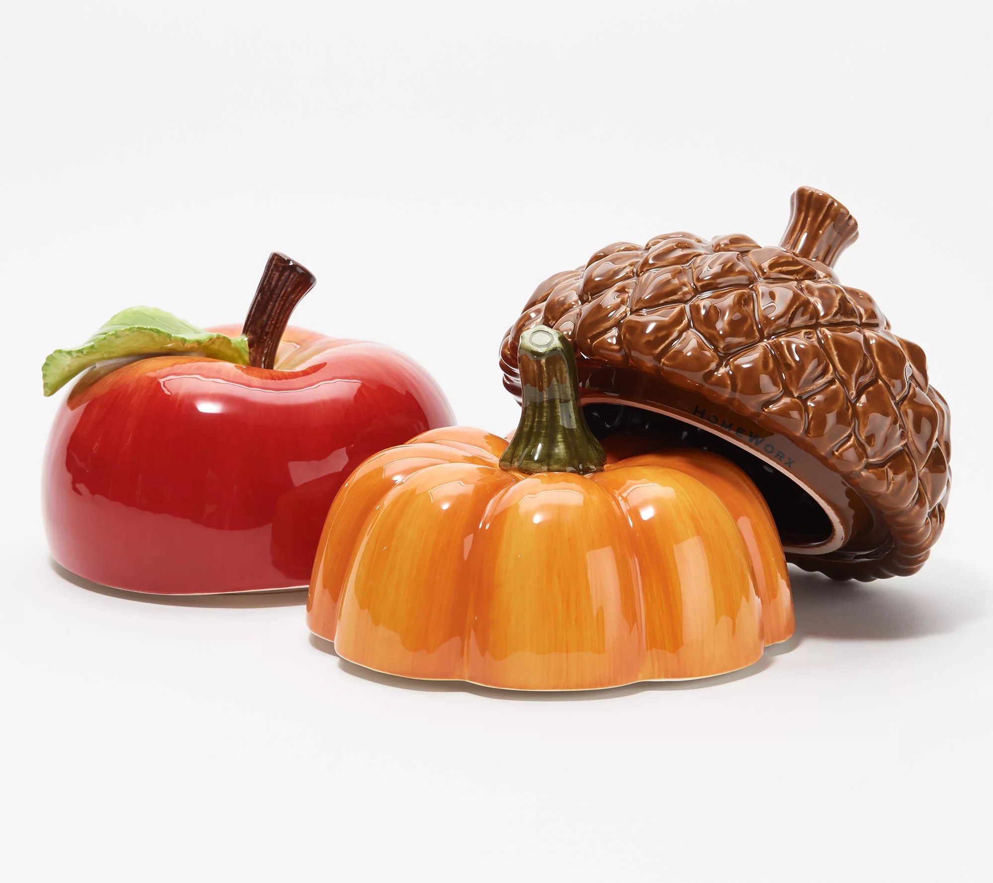 HomeWorx by Harry Slatkin Set of 3 Harvest Candle Toppers