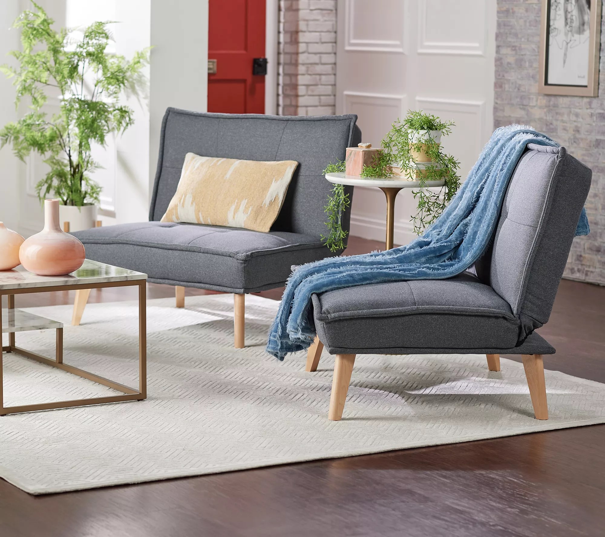 Home Reflections 39" Convertible Love Seat