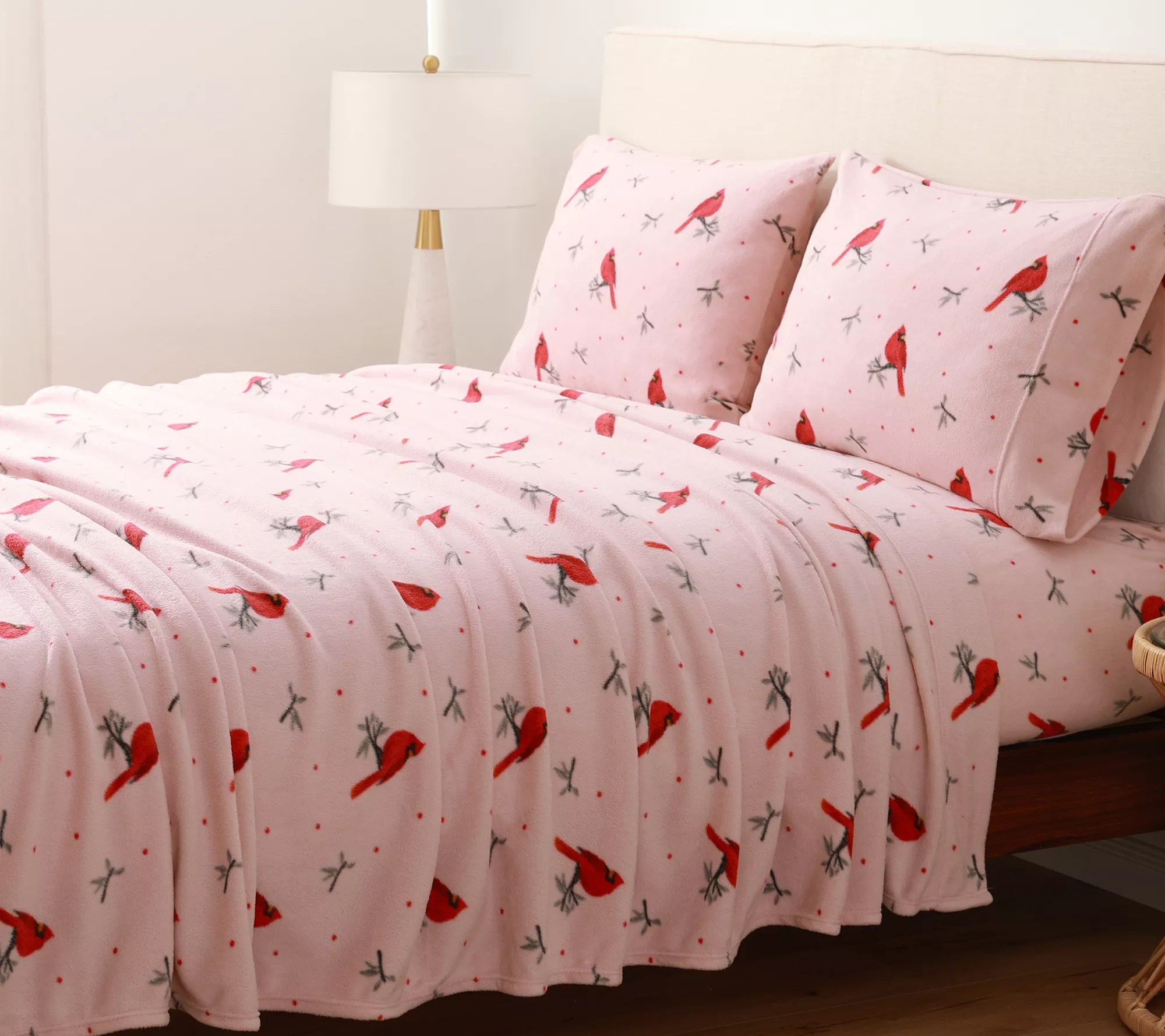 Berkshire Printed Polarfleece Holiday Sheet Set Queen