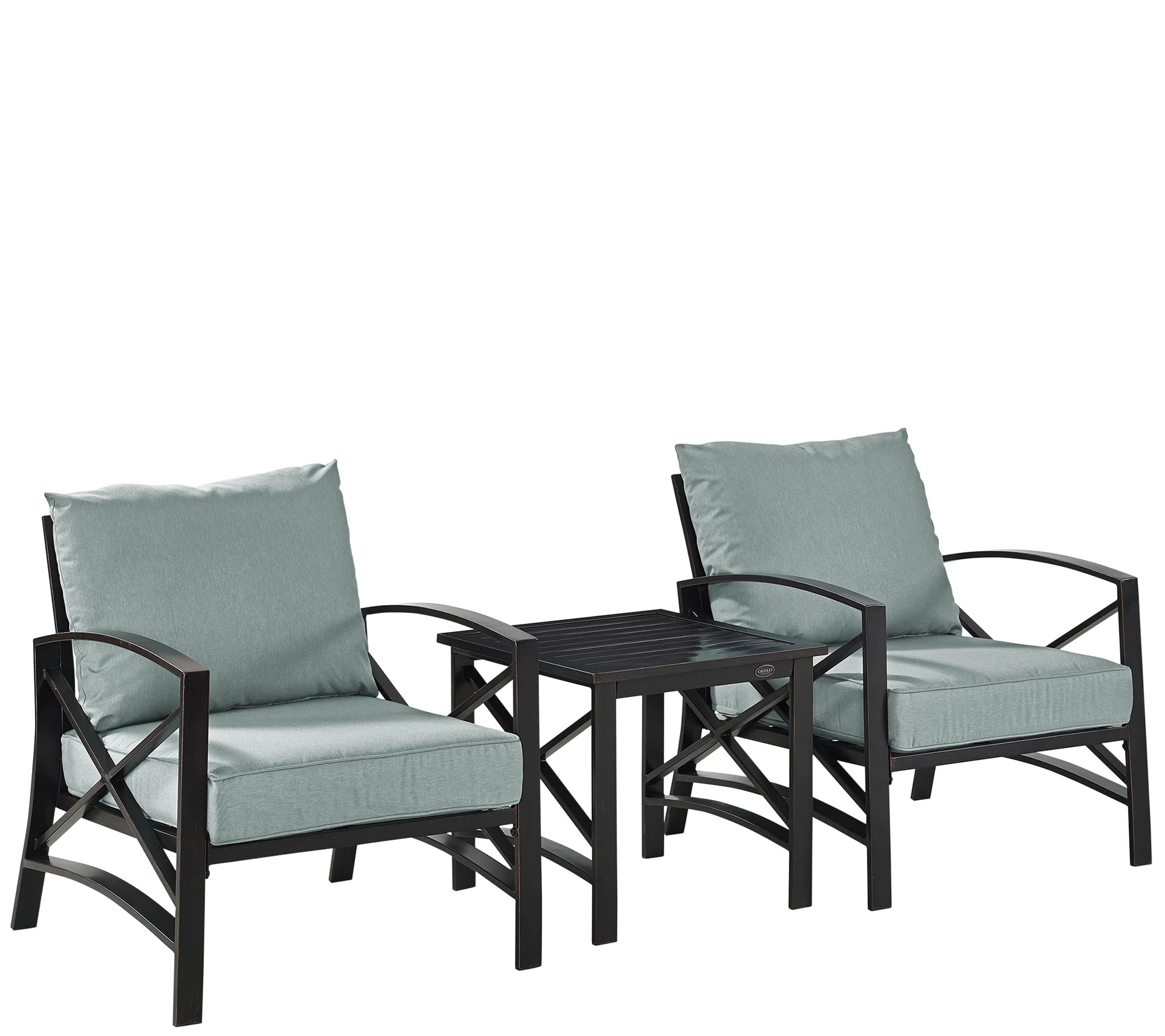 Kaplan Two Chairs and Side Table with Cushions