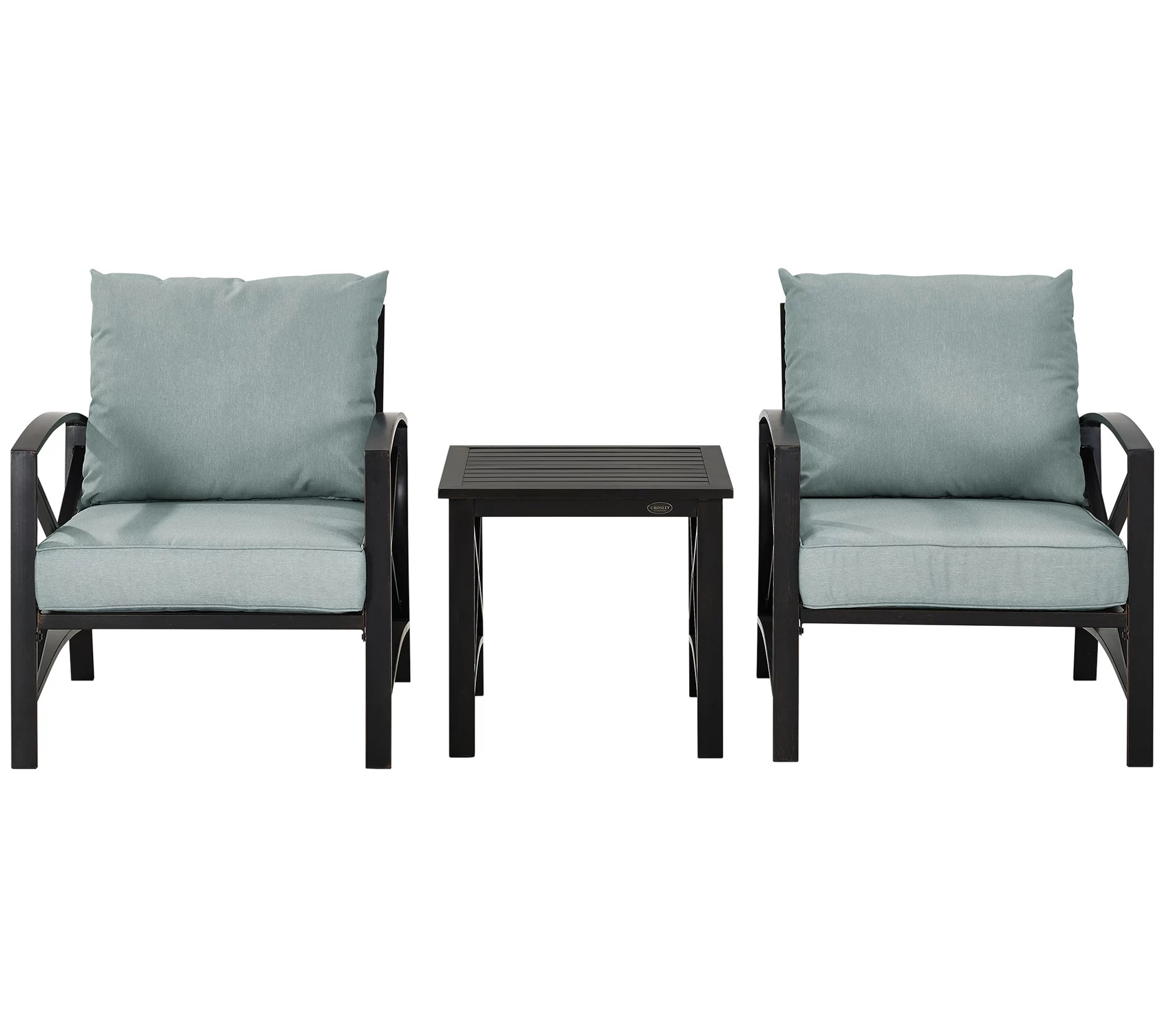 Kaplan Two Chairs and Side Table with Cushions