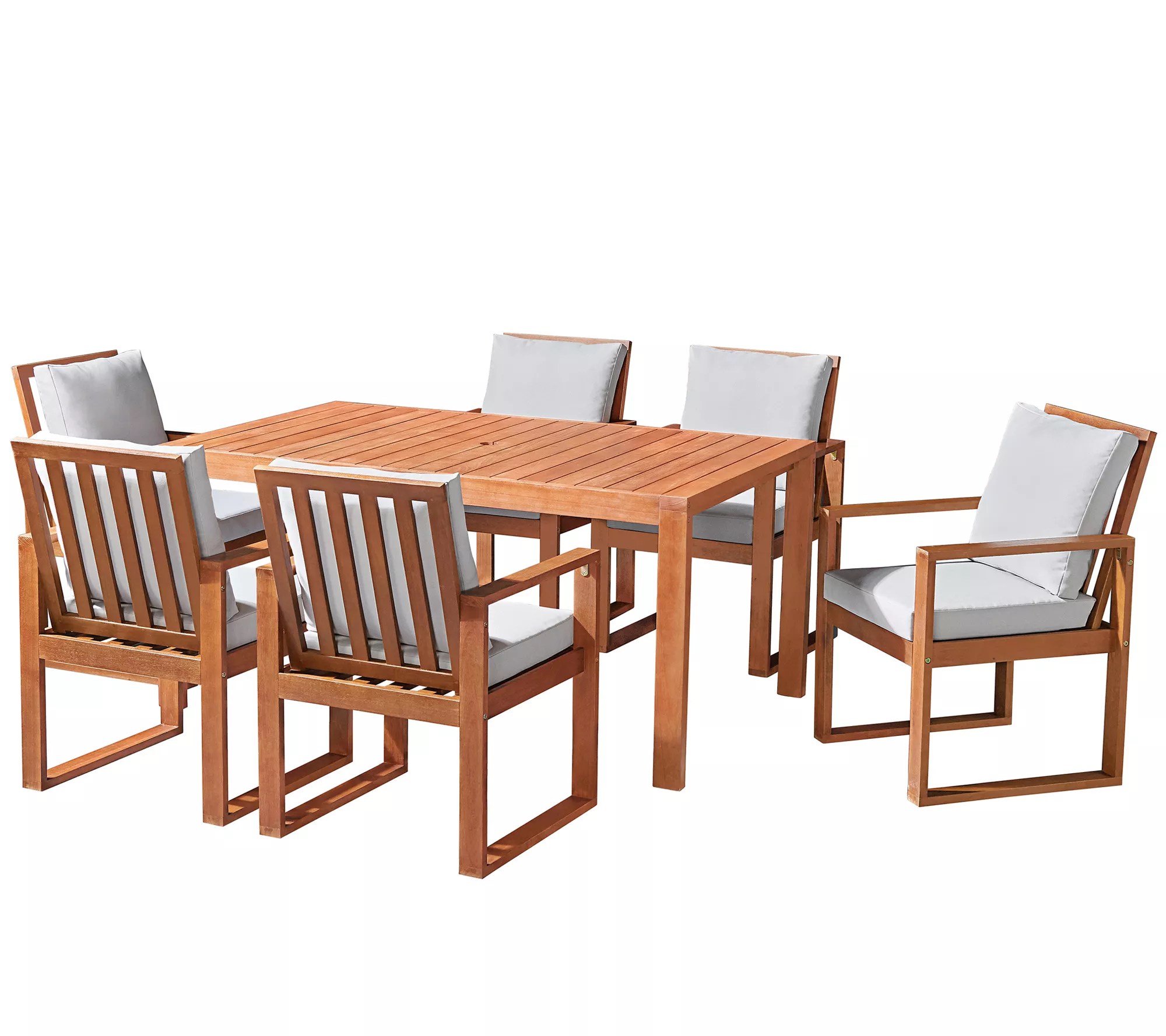 Alaterre Furniture Weston Eucalyptus Wood 7Piece Dining Set