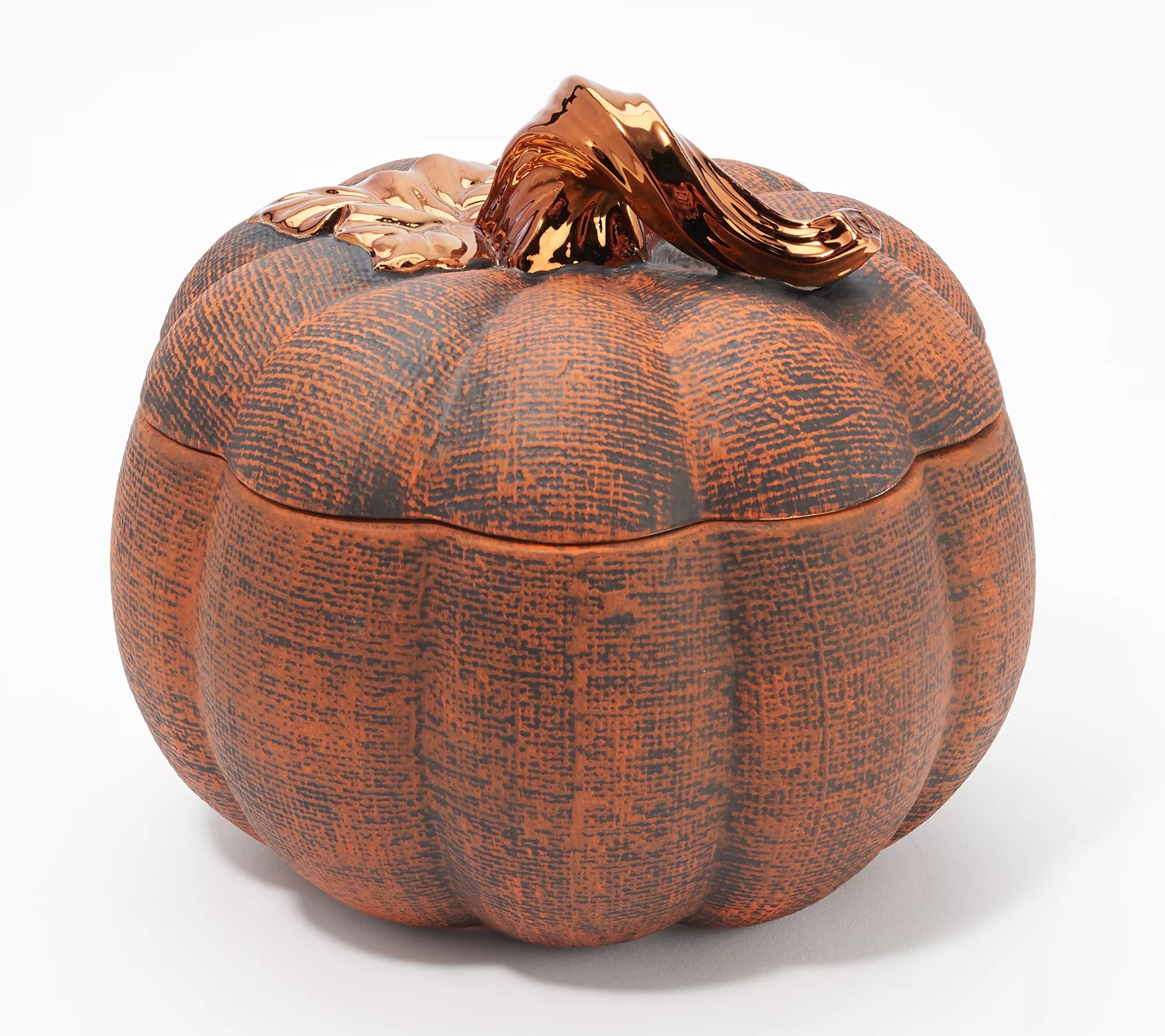 HomeWorx by Harry Slatkin 14oz Ceramic Burlap Pumpkin Candle