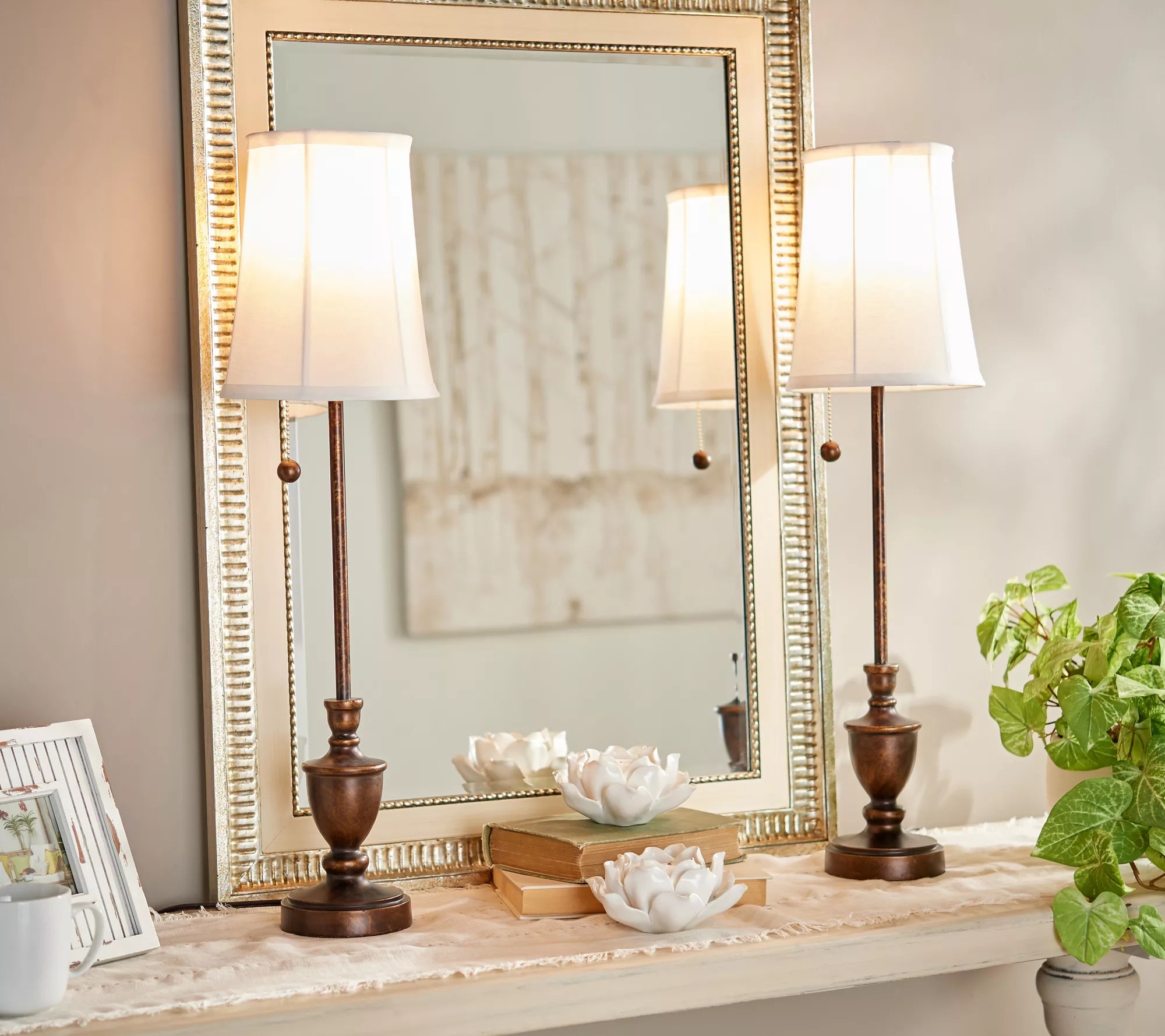 "As Is" Set of (2) 28" Urn Style Buffet Accent Lamps by Valerie