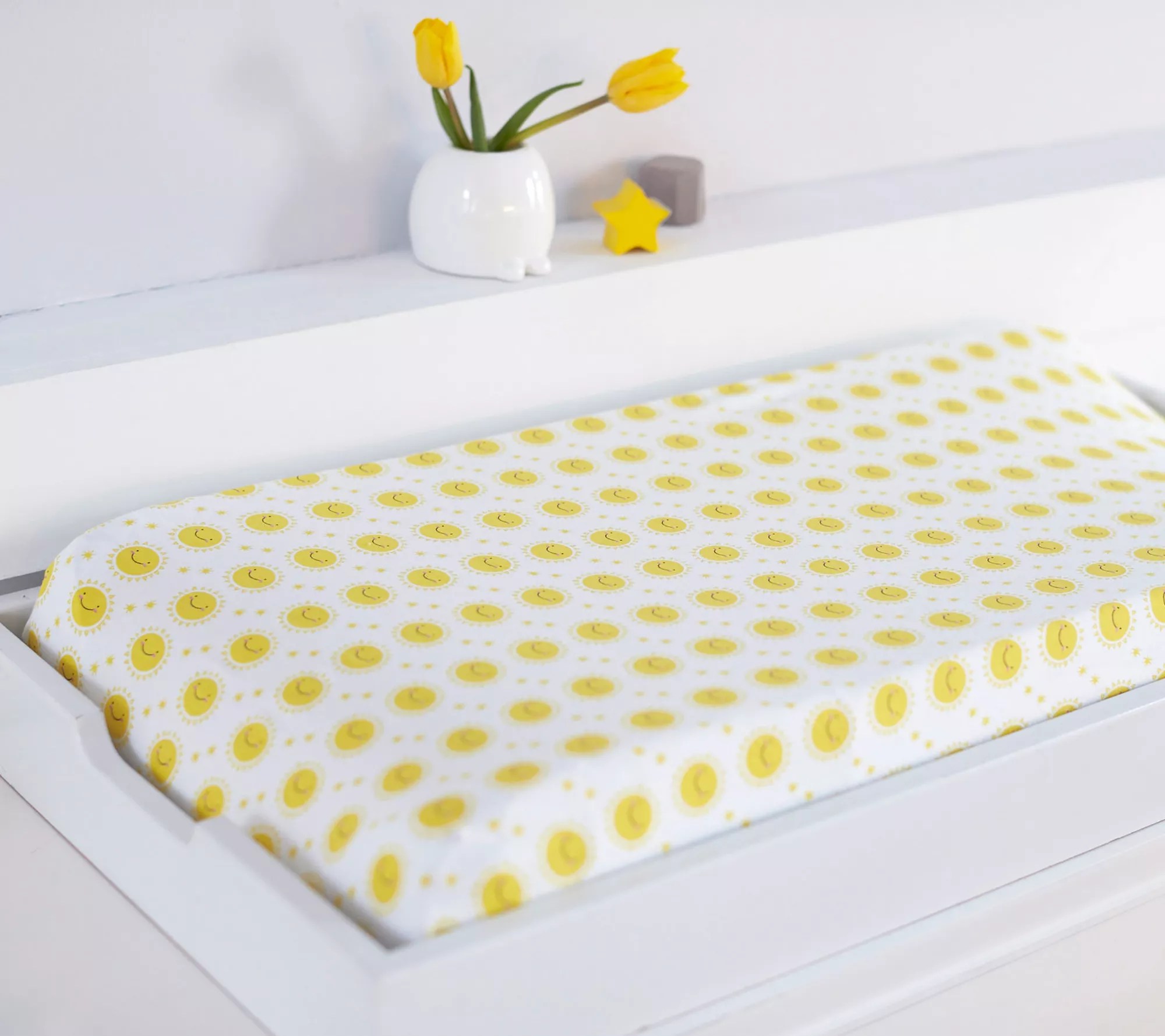 Hello Spud Sunshine Yellow Changing Pad Cover