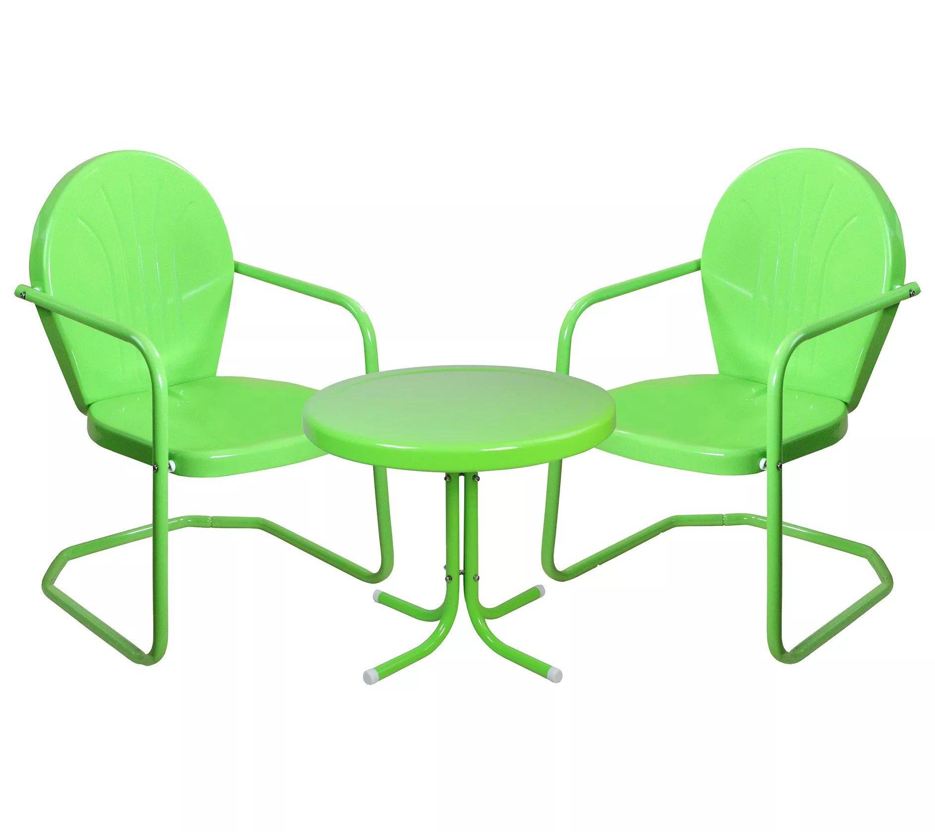 Northlight 3Pc Retro Metal Tulip Chairs & Table Set